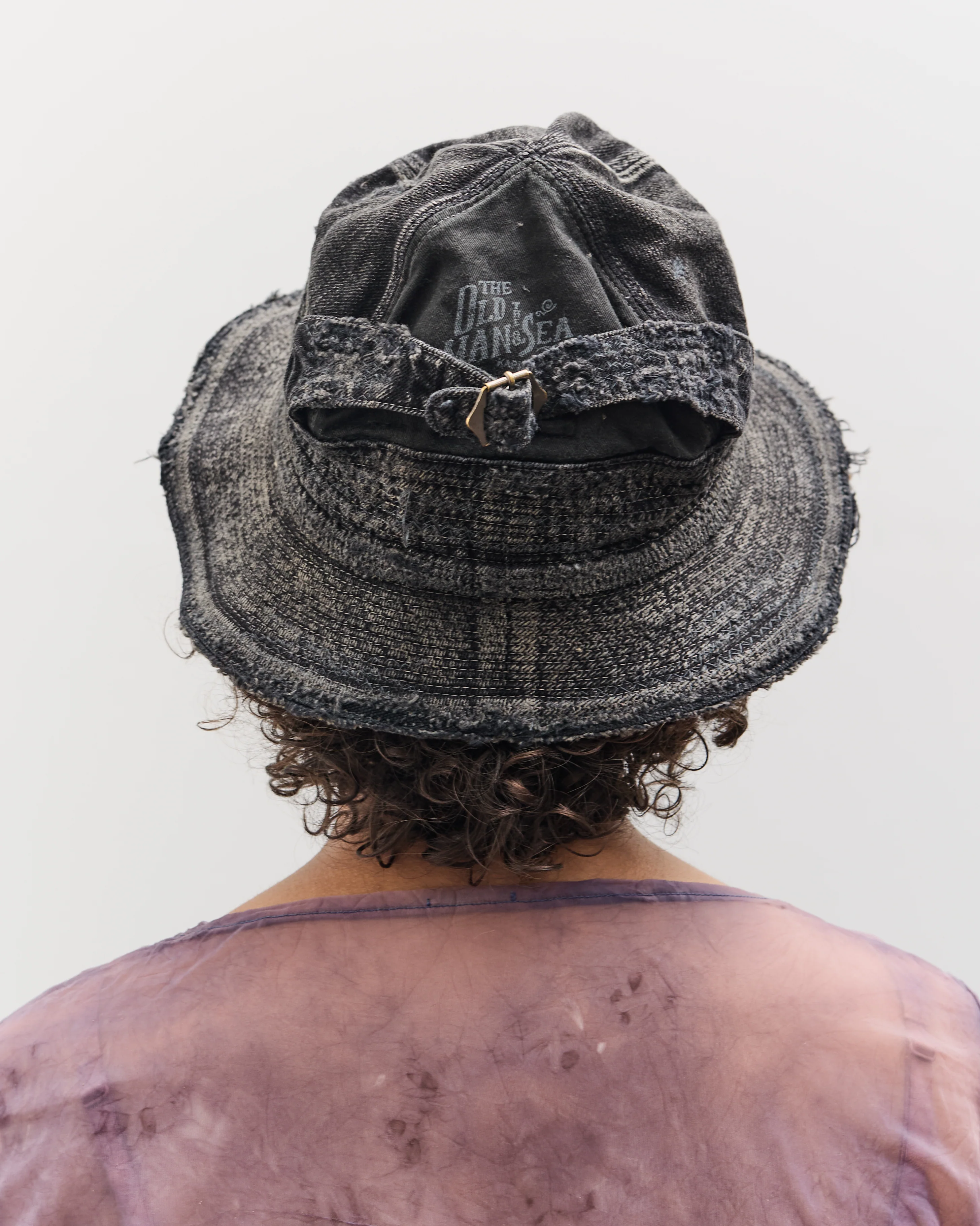Kapital 11.5ozBLKxBLK Denim The Old Man And The Sea Hat(CRASH Remake), BLKxBLK - Image 5