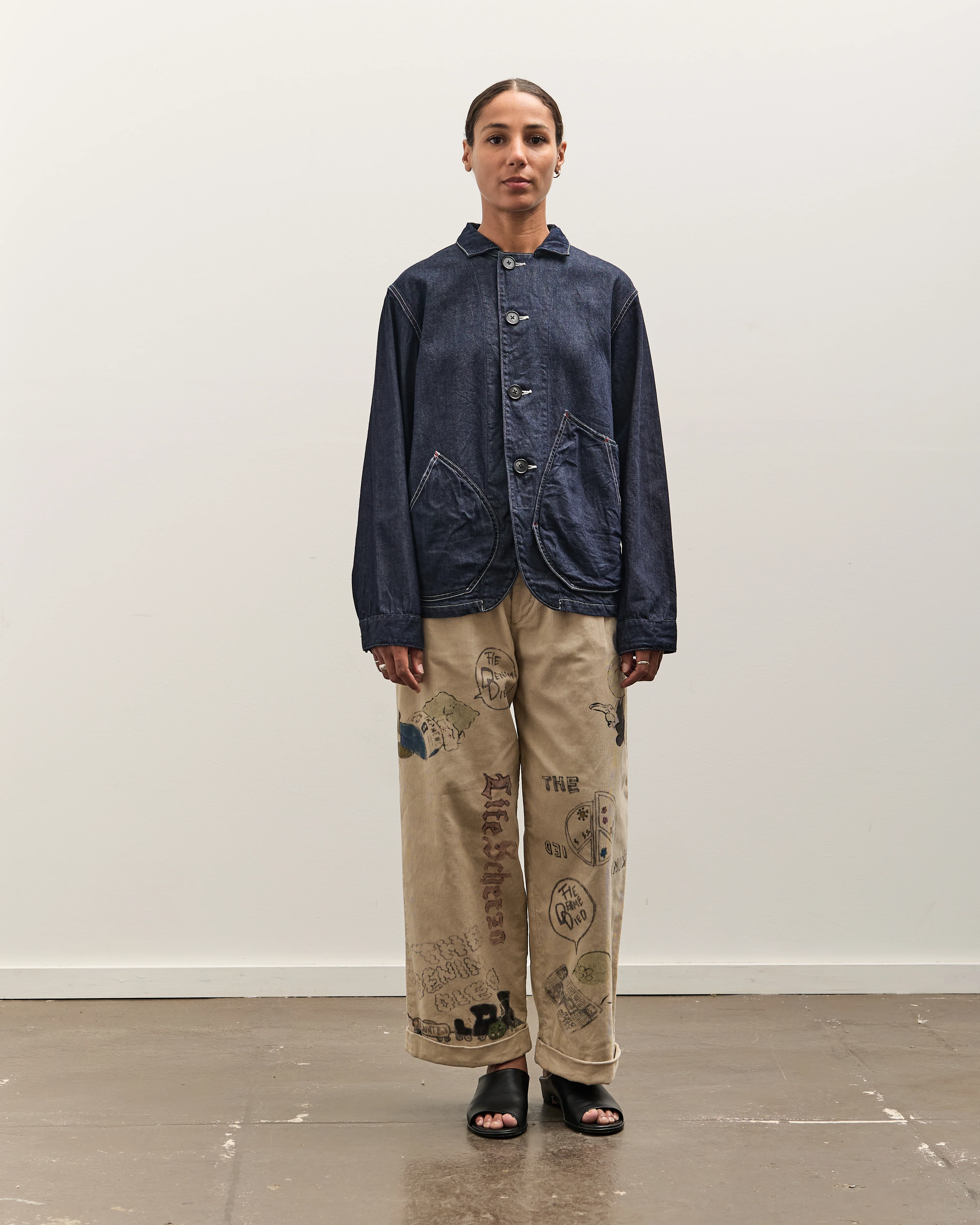 Kapital 11.5ozDenim x 8ozDenim RINGOMAN Coverall, IDG - Image 3