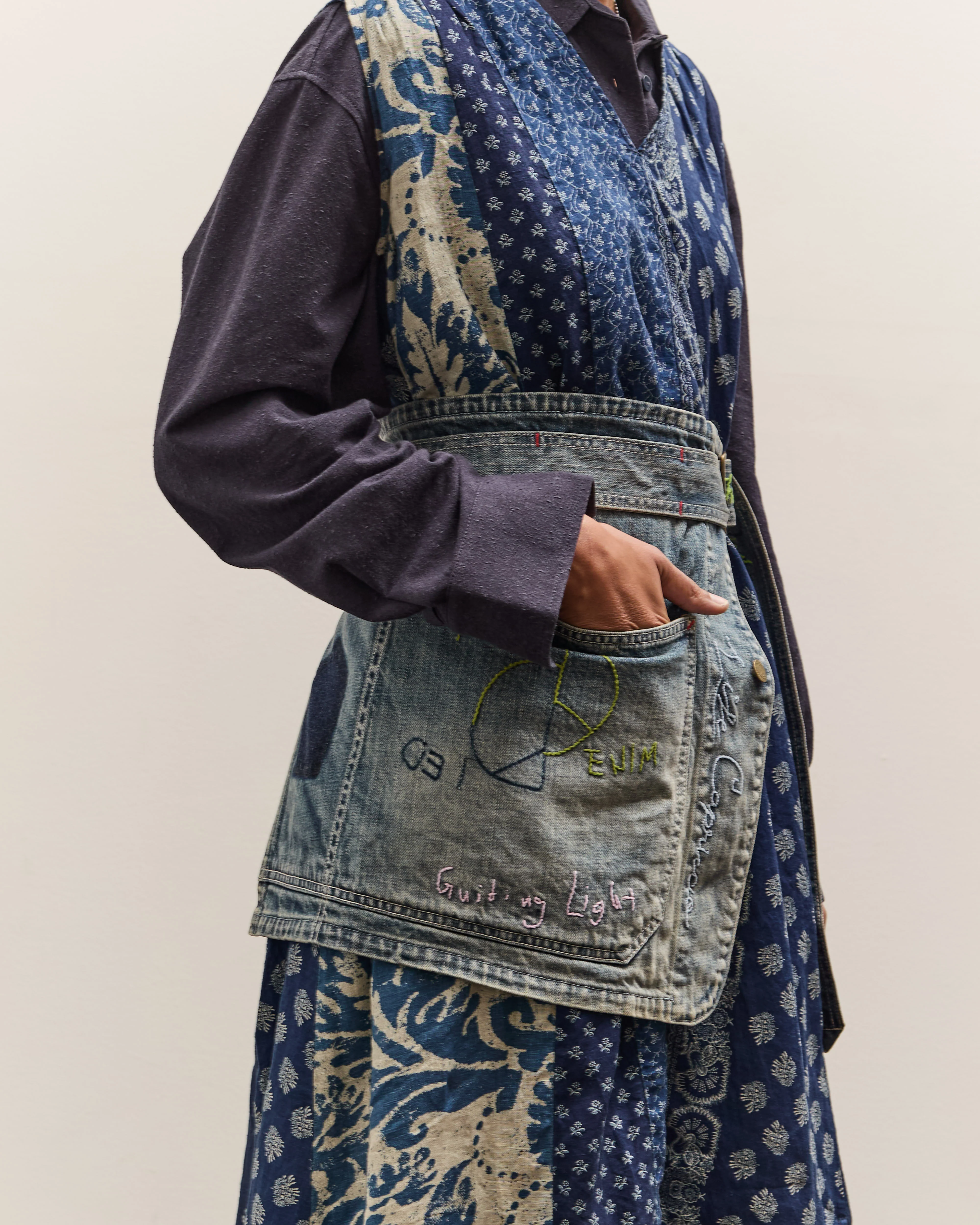 Kapital 12oz Denim Coverall Apron (Memorial Embroidery Model), PRO - Image 2