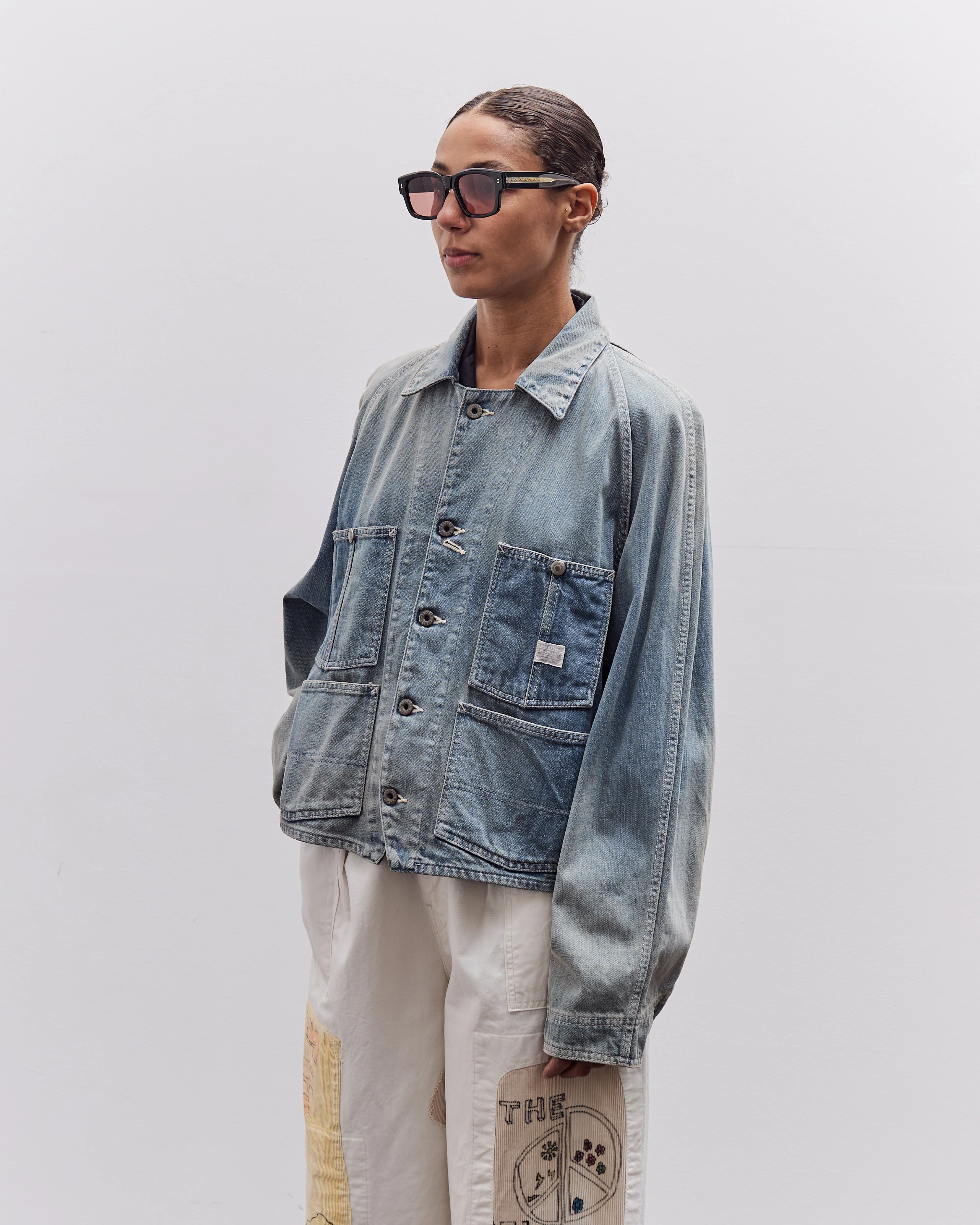 Kapital 12oz Denim Cropped WINDAY CHOR JKT, PRO - Image 3