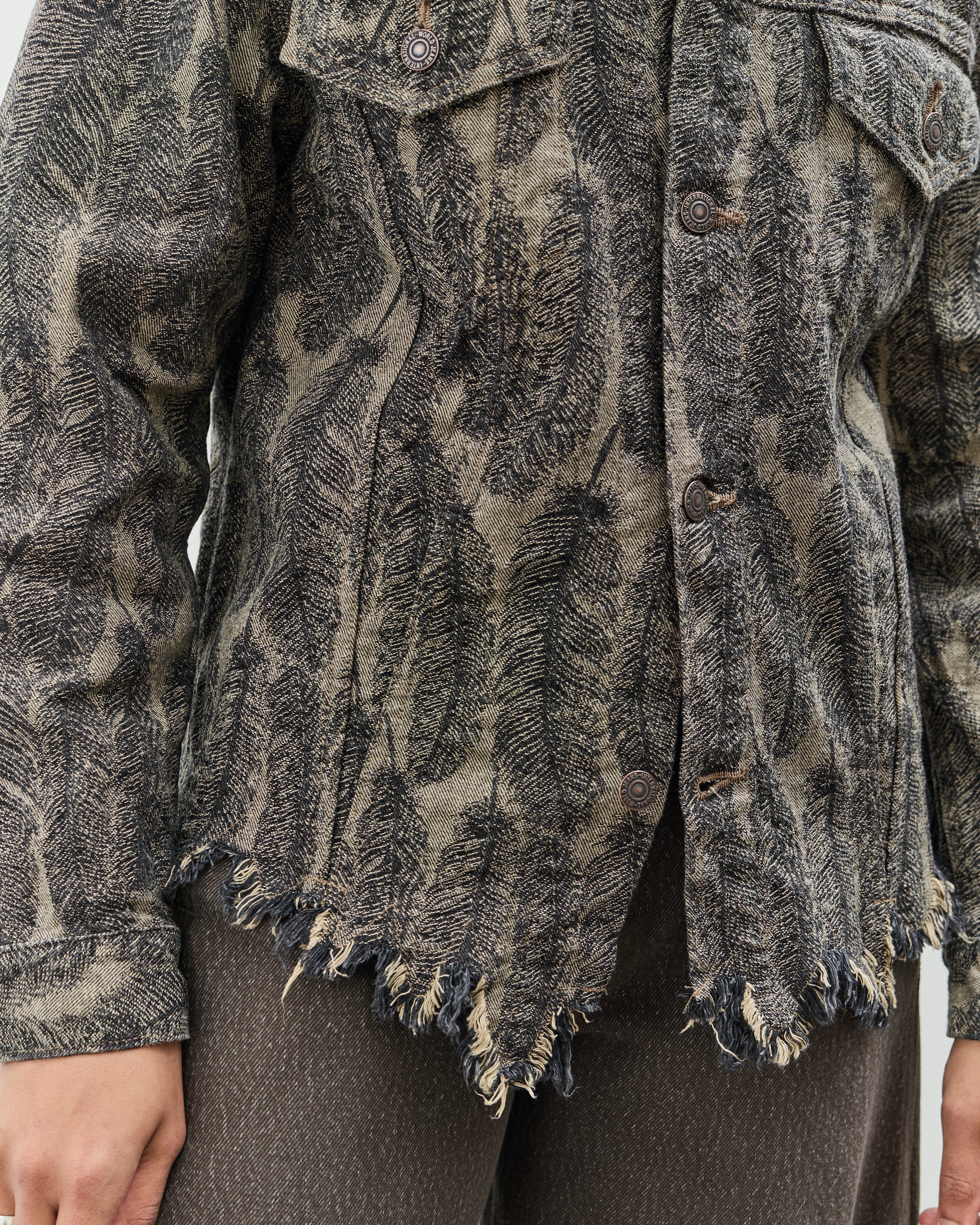 Kapital 12oz MAGPIE Denim 3rd JKT, BLKxBE - Image 8