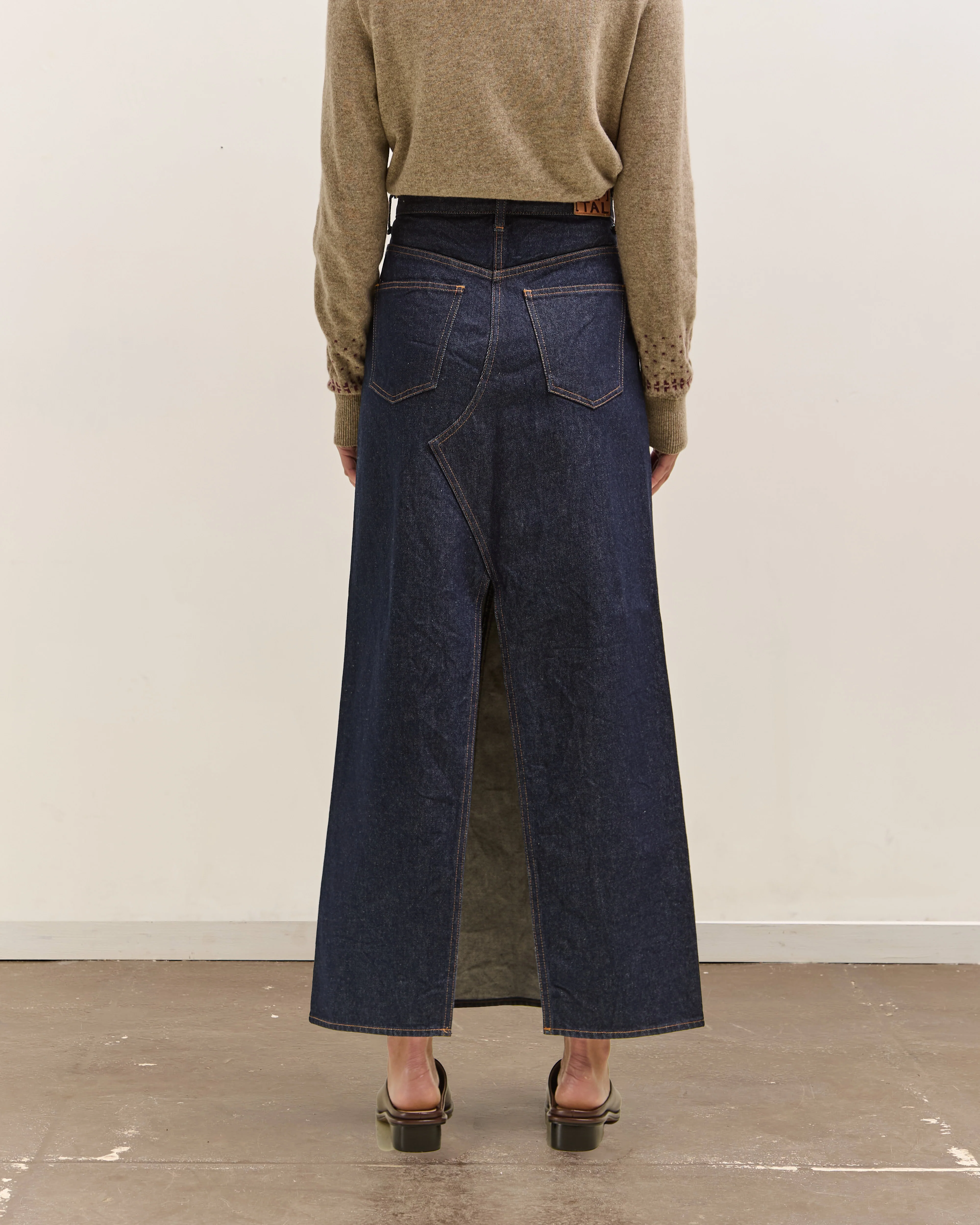 Kapital 13Oz Denim Pencil Skirt, Idg - Image 6