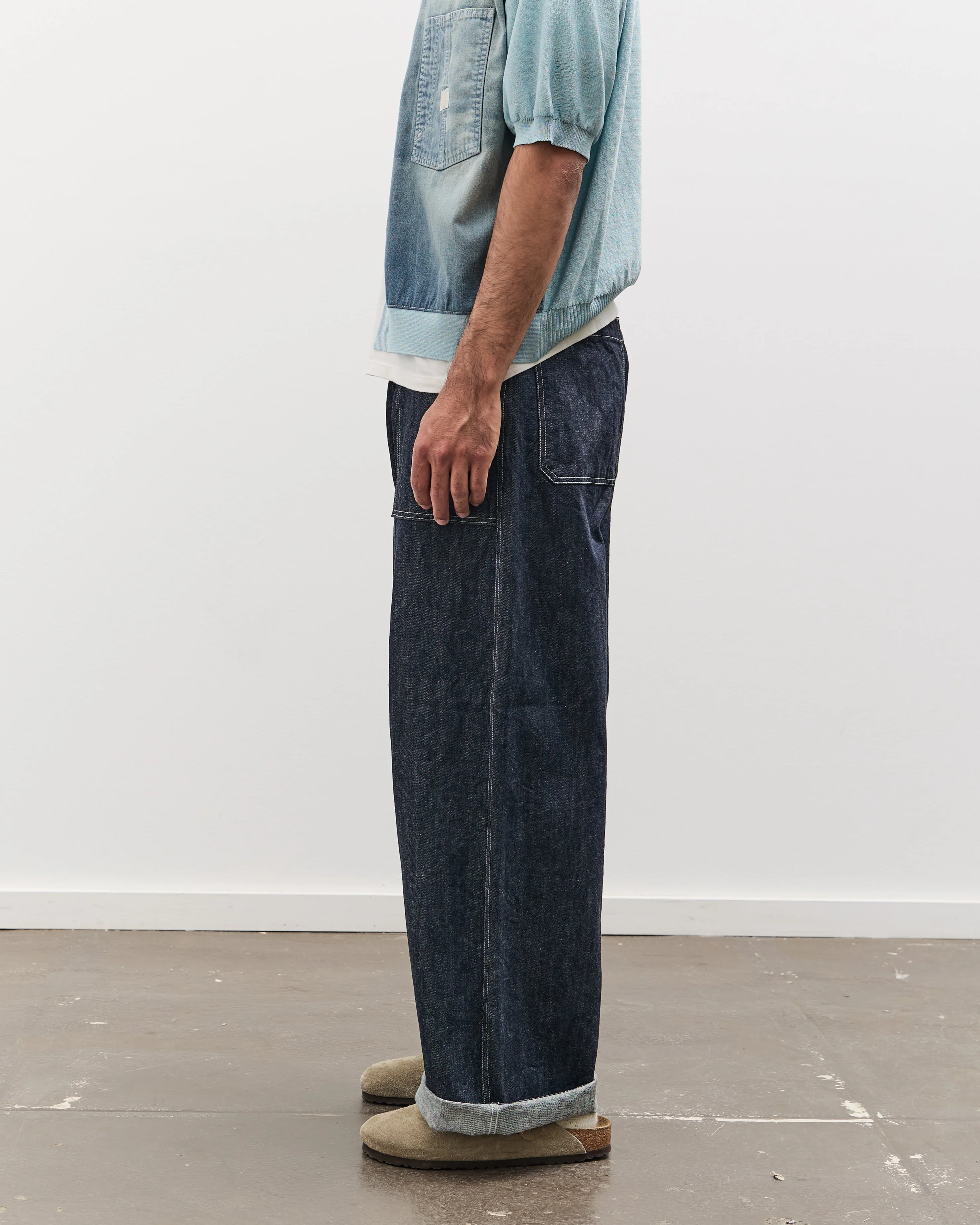 Kapital 14oz Denim FATIGUE Baggy Pants, IDG - Image 4