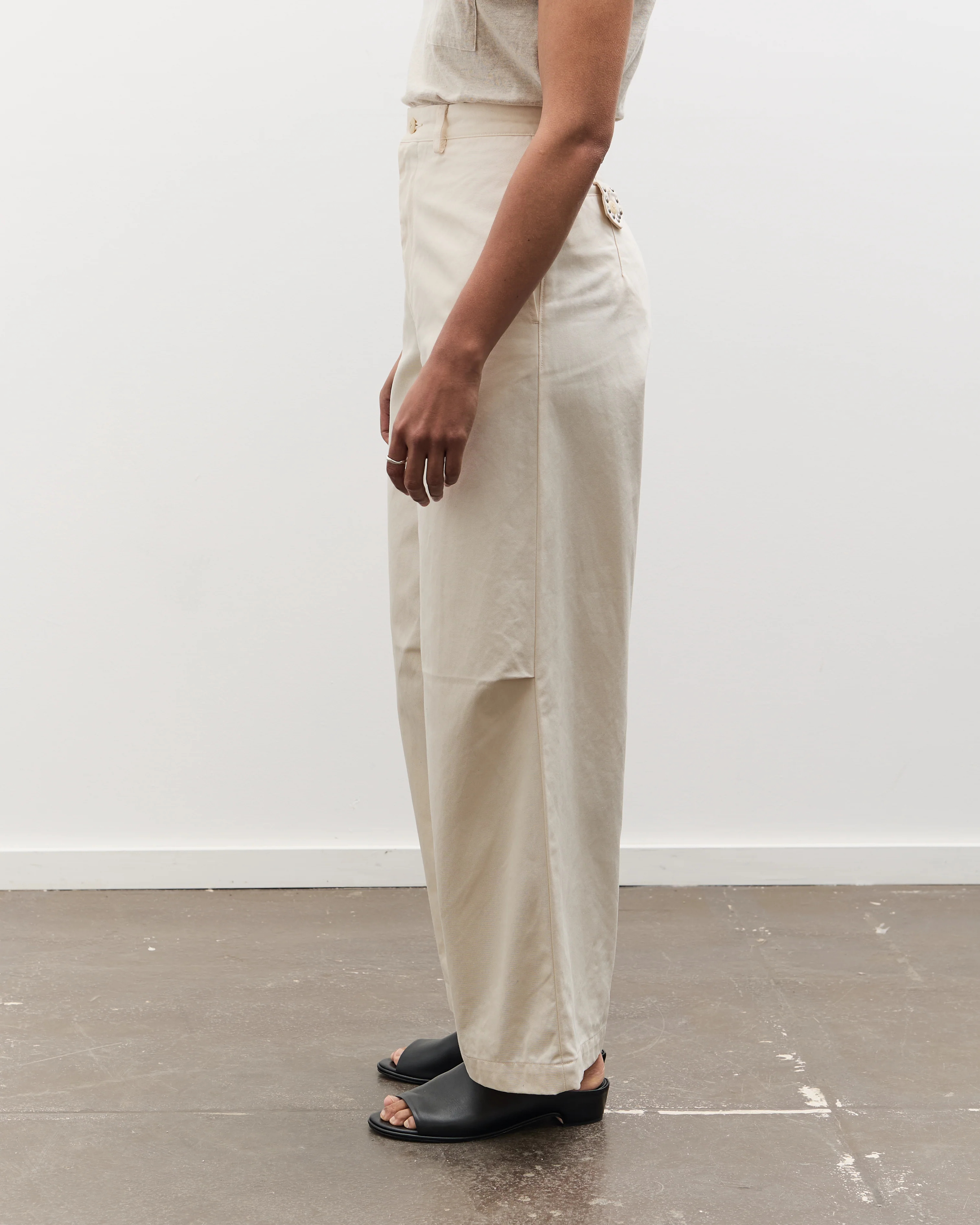 Kapital 36/2 Westpoint Chino ZOOT Trouser (Ladies), Ecru - Image 5