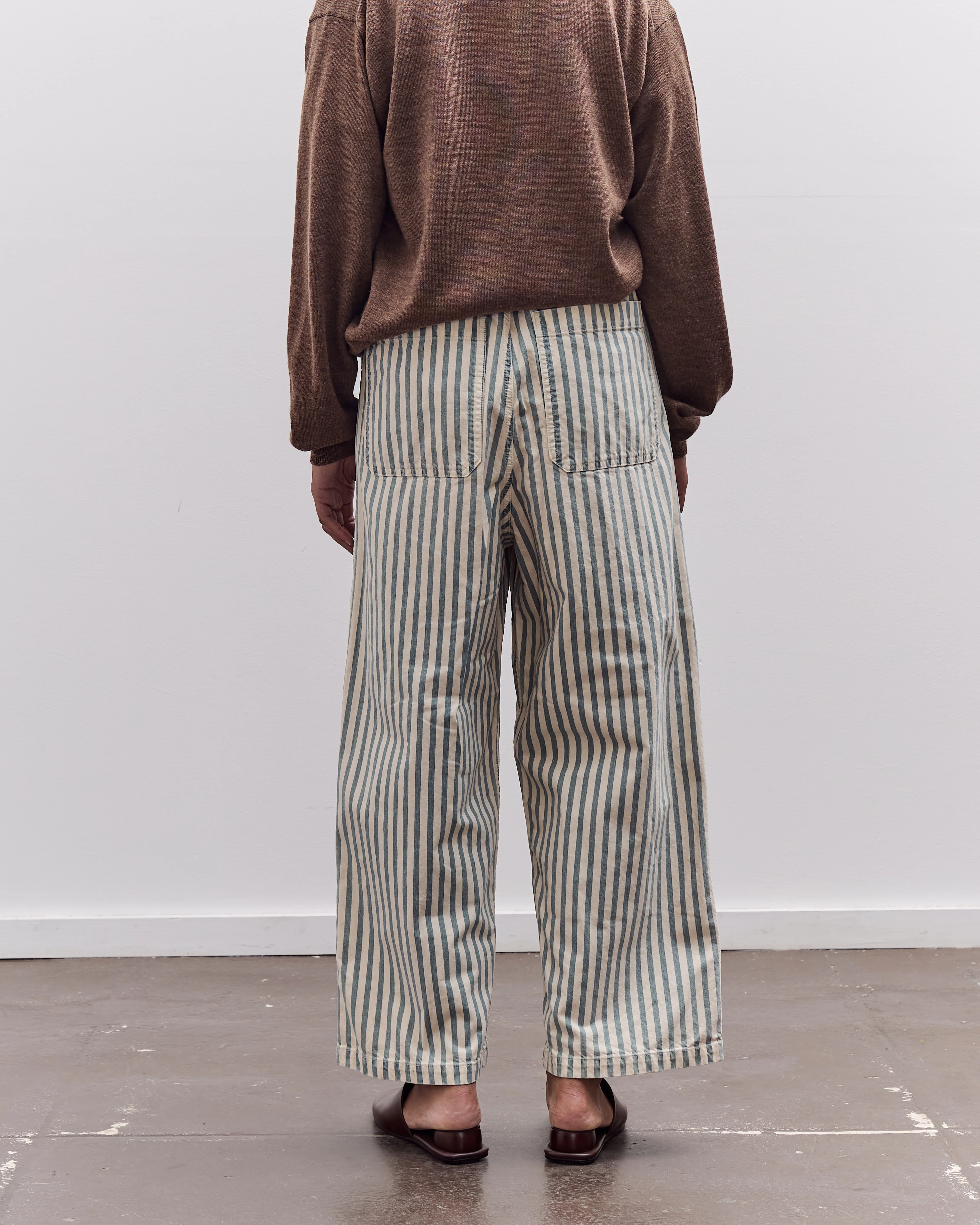 Kapital 9oz French Hickoree W-Knee EASY Baggy Pants, Hickoree - Image 5