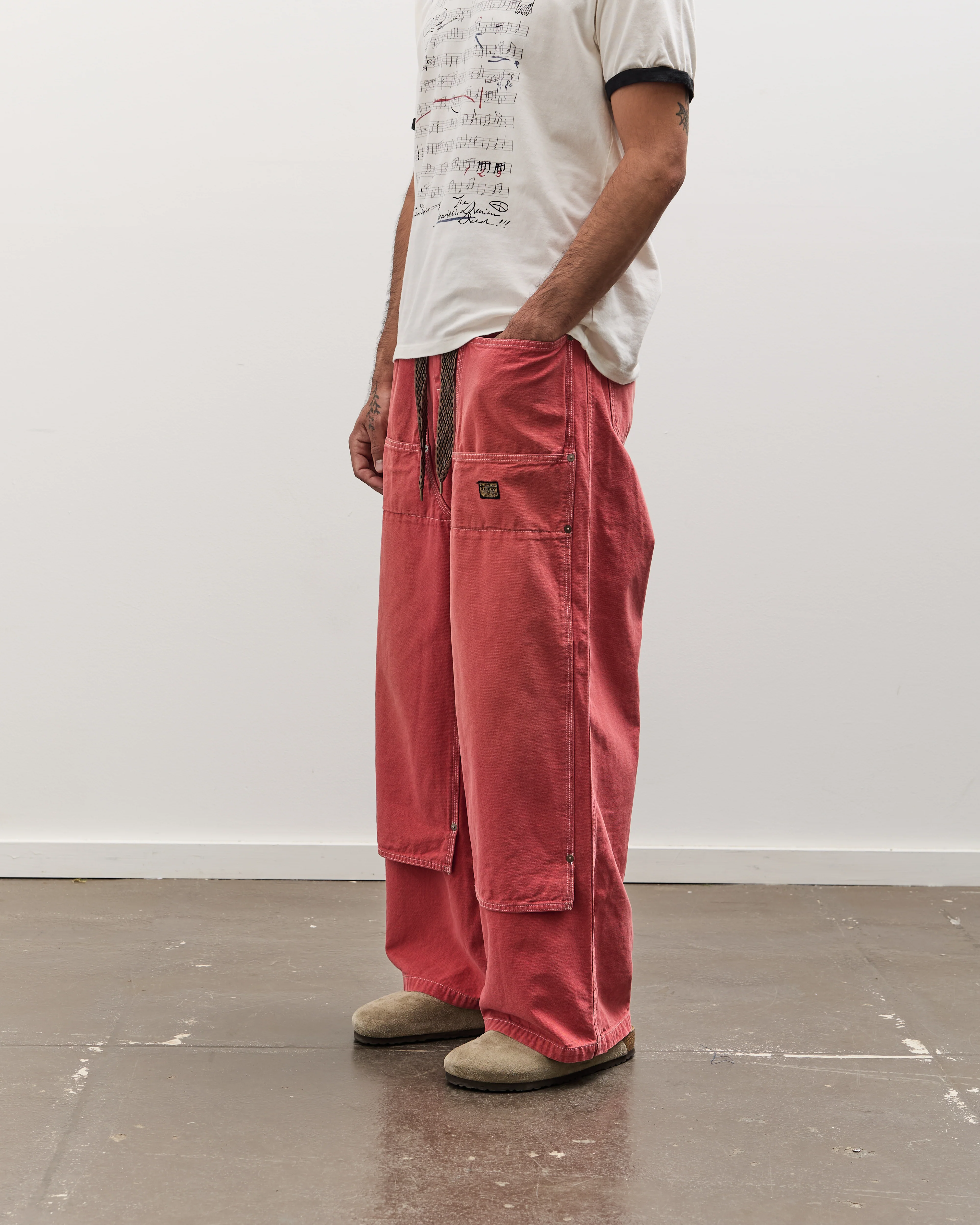 Kapital Canvas W-Knee EASY Baggy Pants Unisex, CALIFORNIA R - Image 4