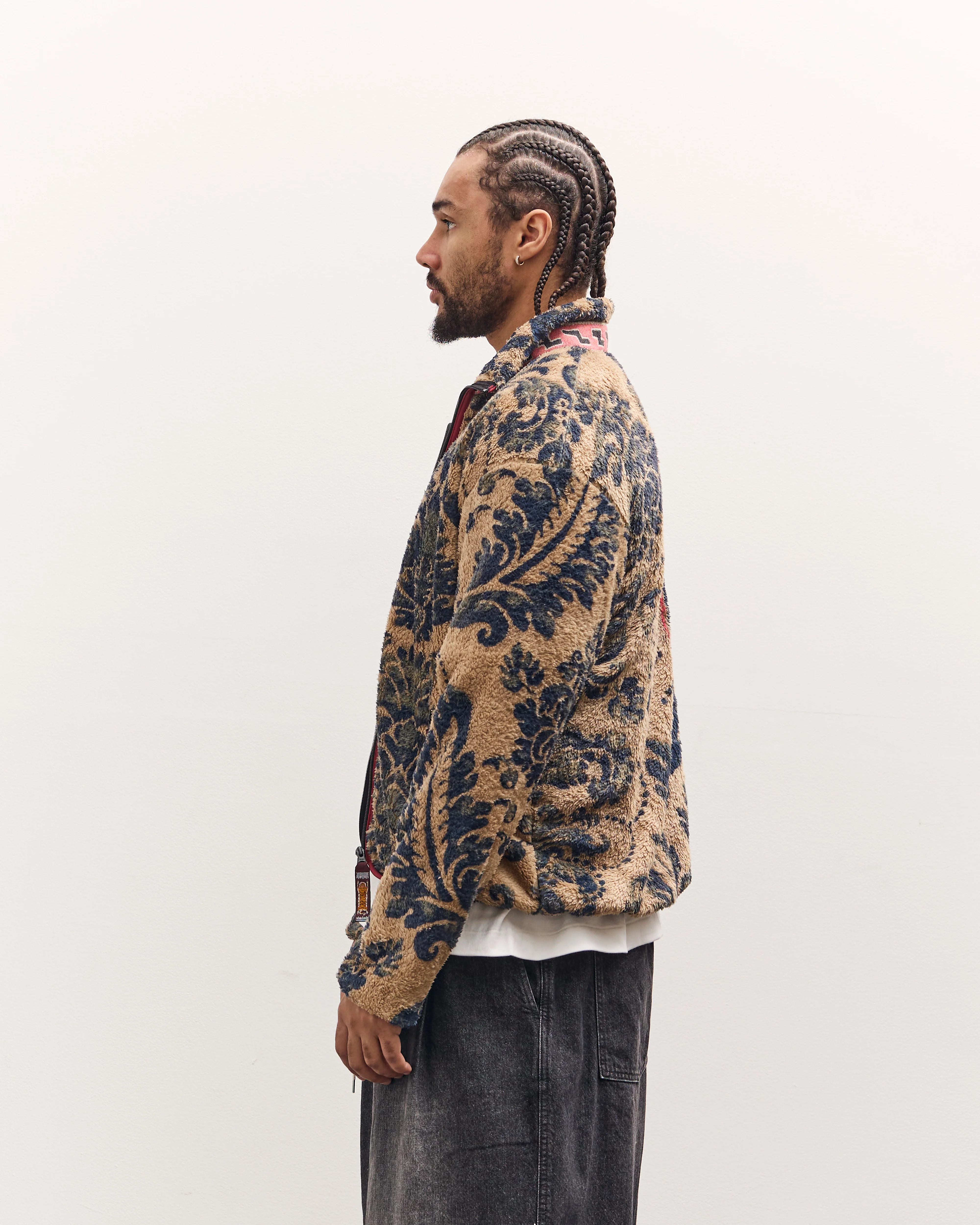 Kapital Damascus Fleece Zip Blouson, Virgin Maria, Beige - Image 5