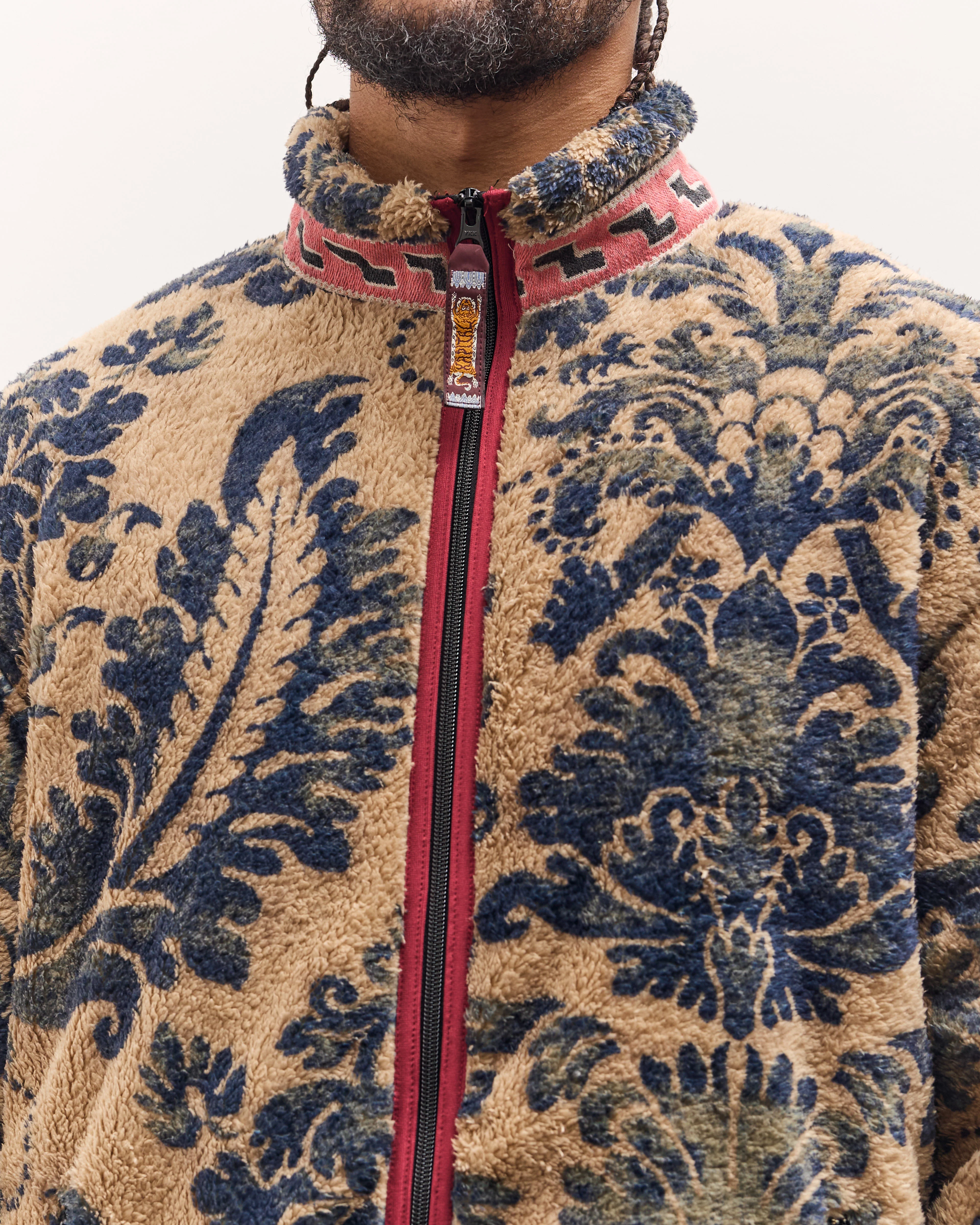 Kapital Damascus Fleece Zip Blouson, Virgin Maria, Beige - Image 7