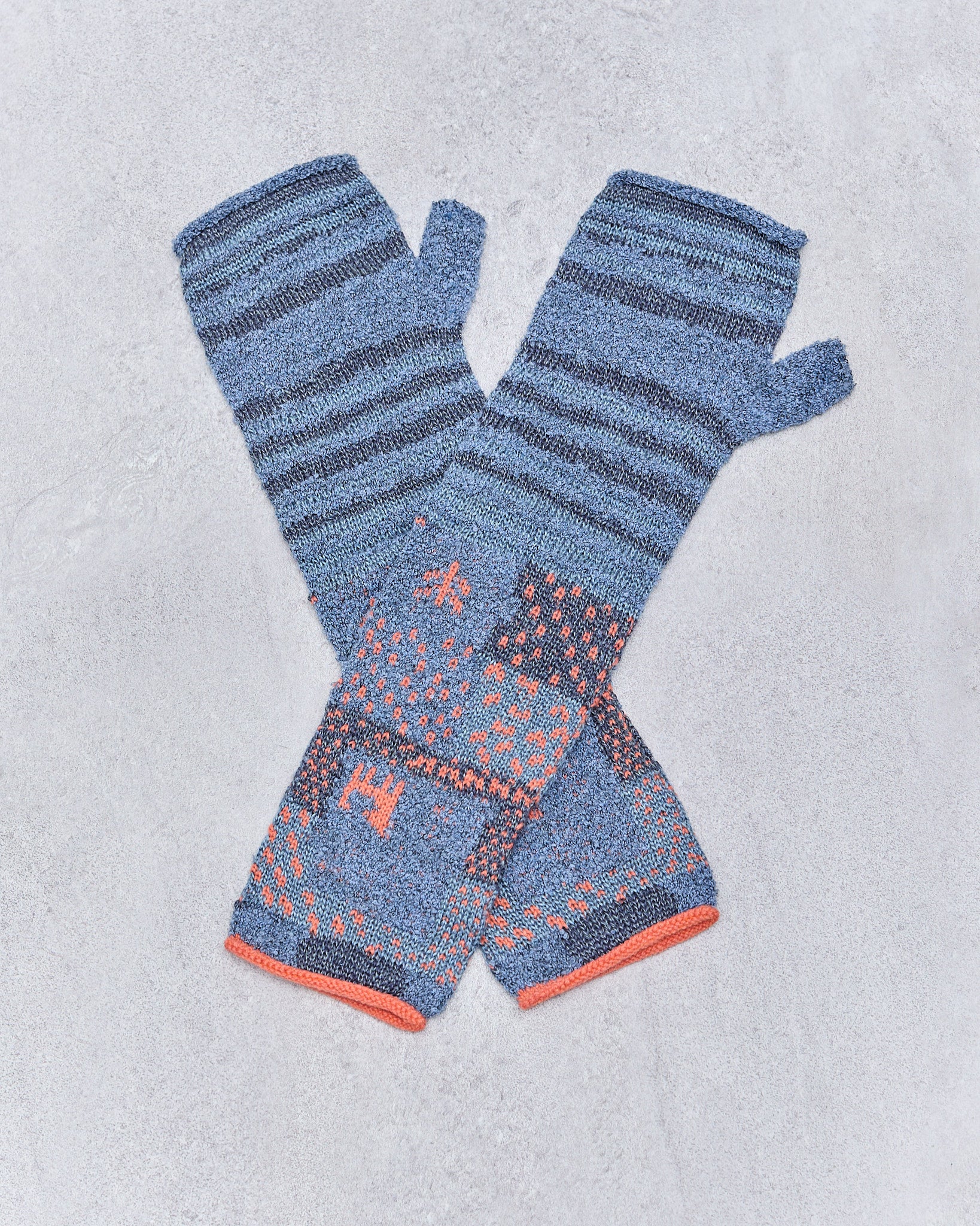Kapital Gabbeh Patchwork 2 Way Mitten, Blue - Image 4