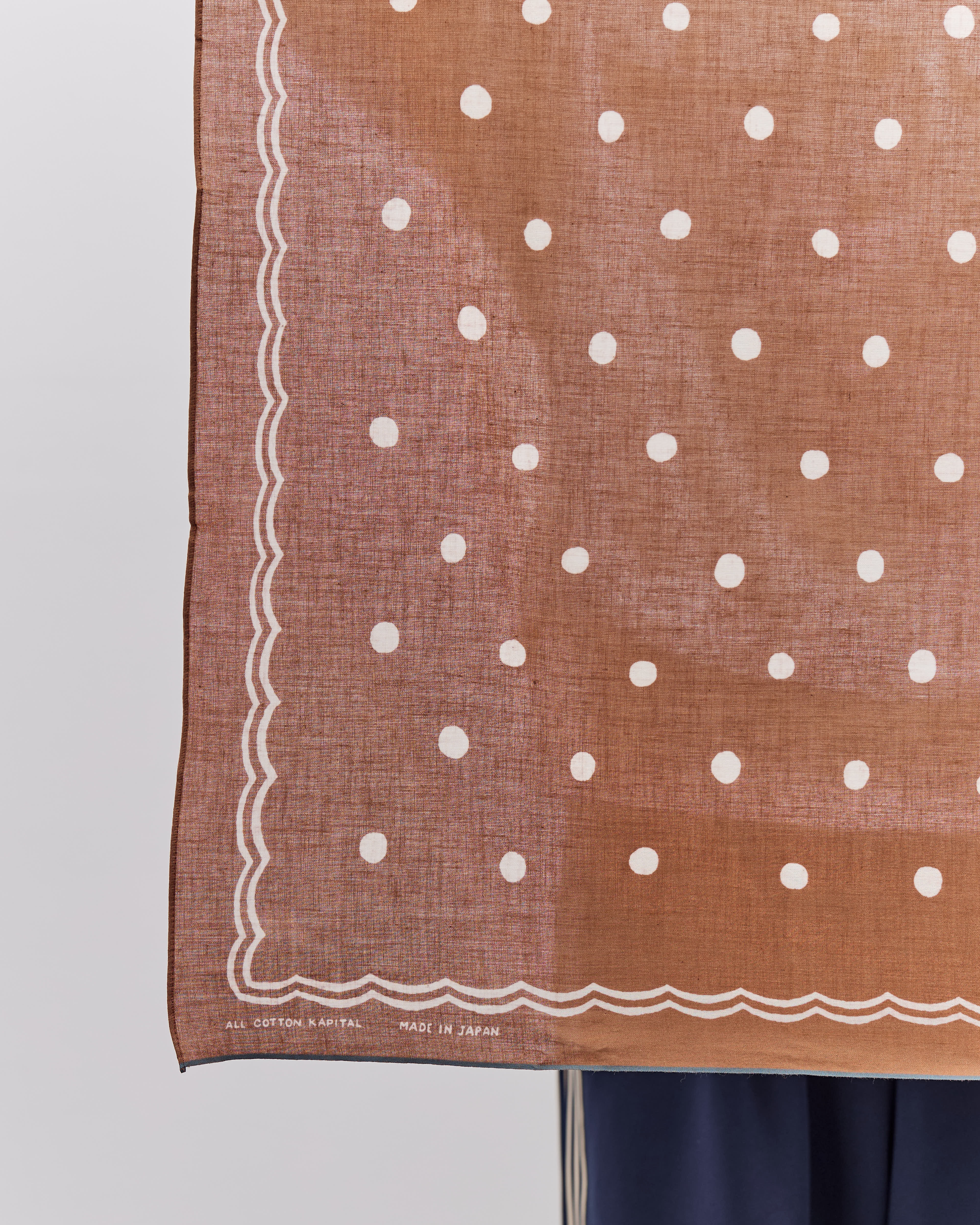 Kapital Polka Dots Bandana, 30x30, Brown - Image 2