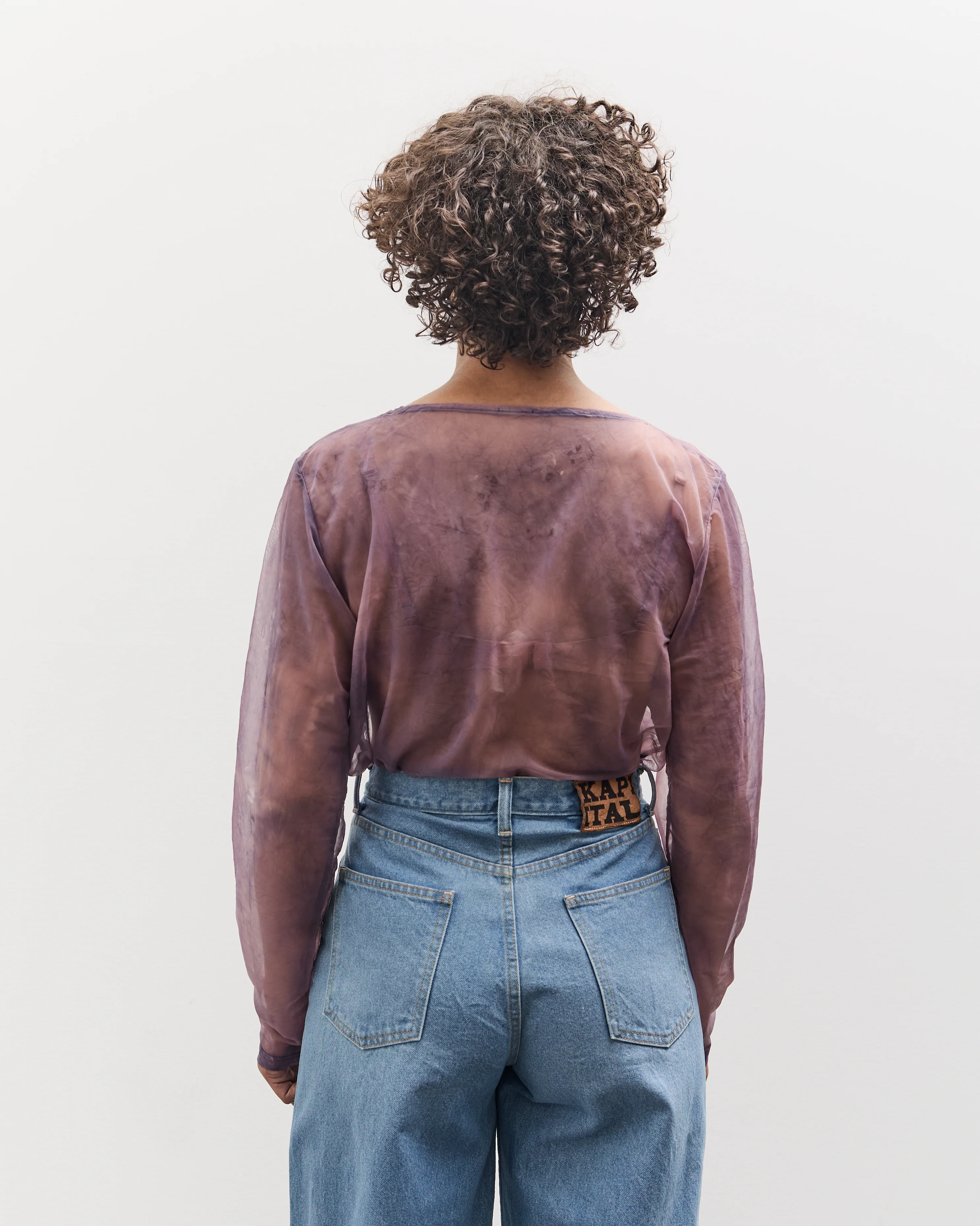 Kapital Sheer Jersey DIP-DYE Boat-Neck Long Sleeve T, I-B - Image 6