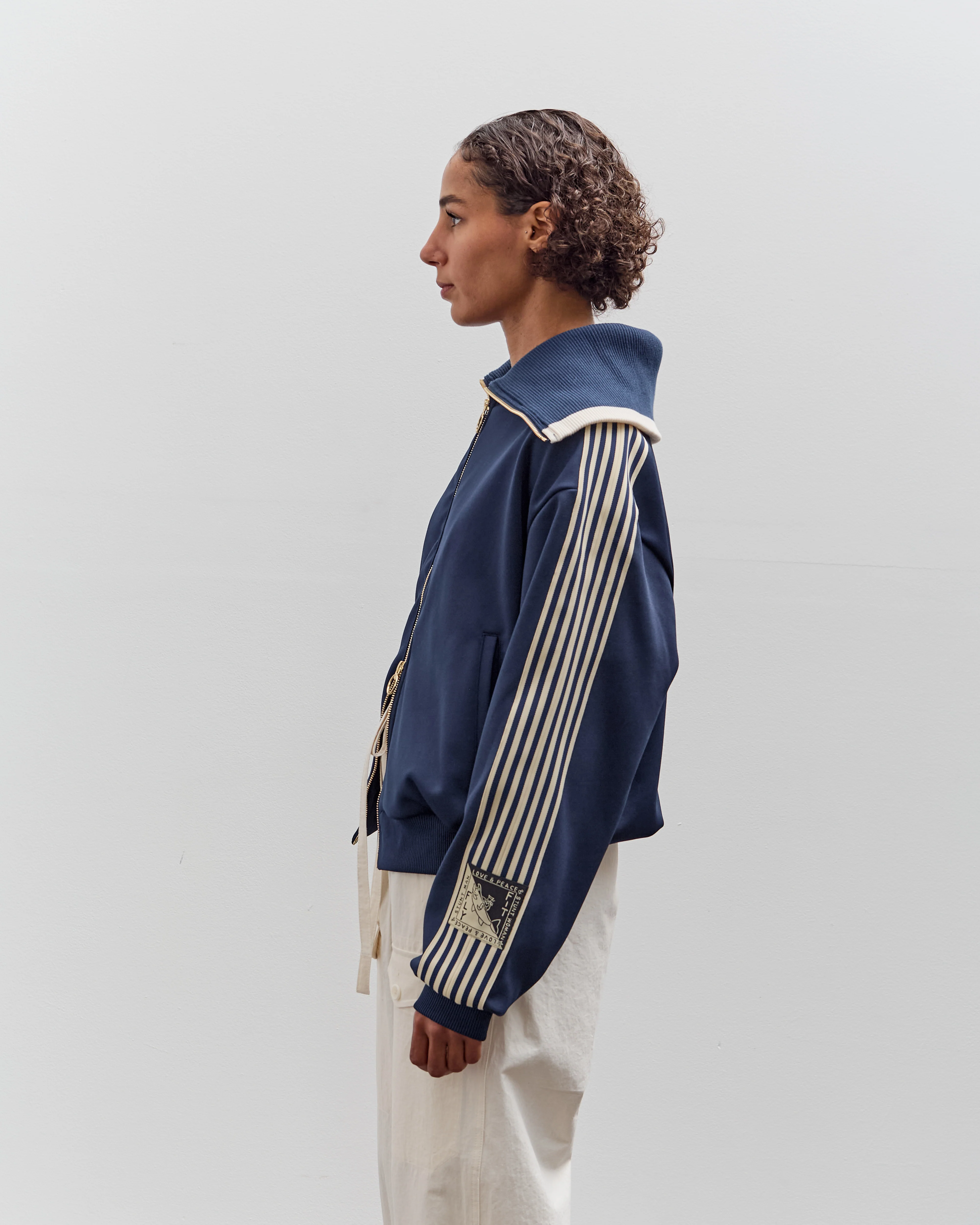 Kapital Smooth Jersey Sailor Track JKT (BannerStripe), Navy - Image 5