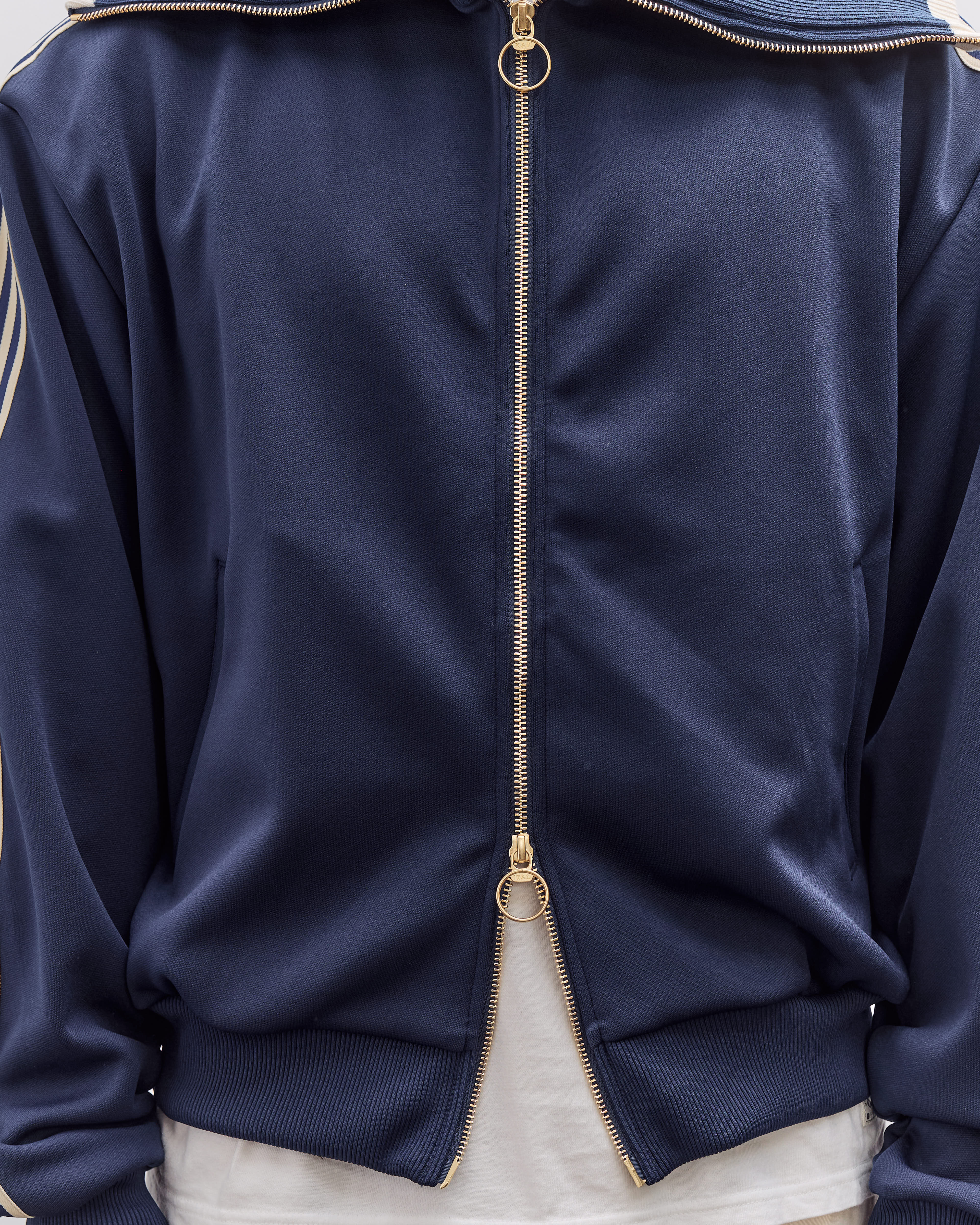 Kapital Smooth Jersey Sailor Track JKT Unisex (BannerStripe), Navy - Image 9