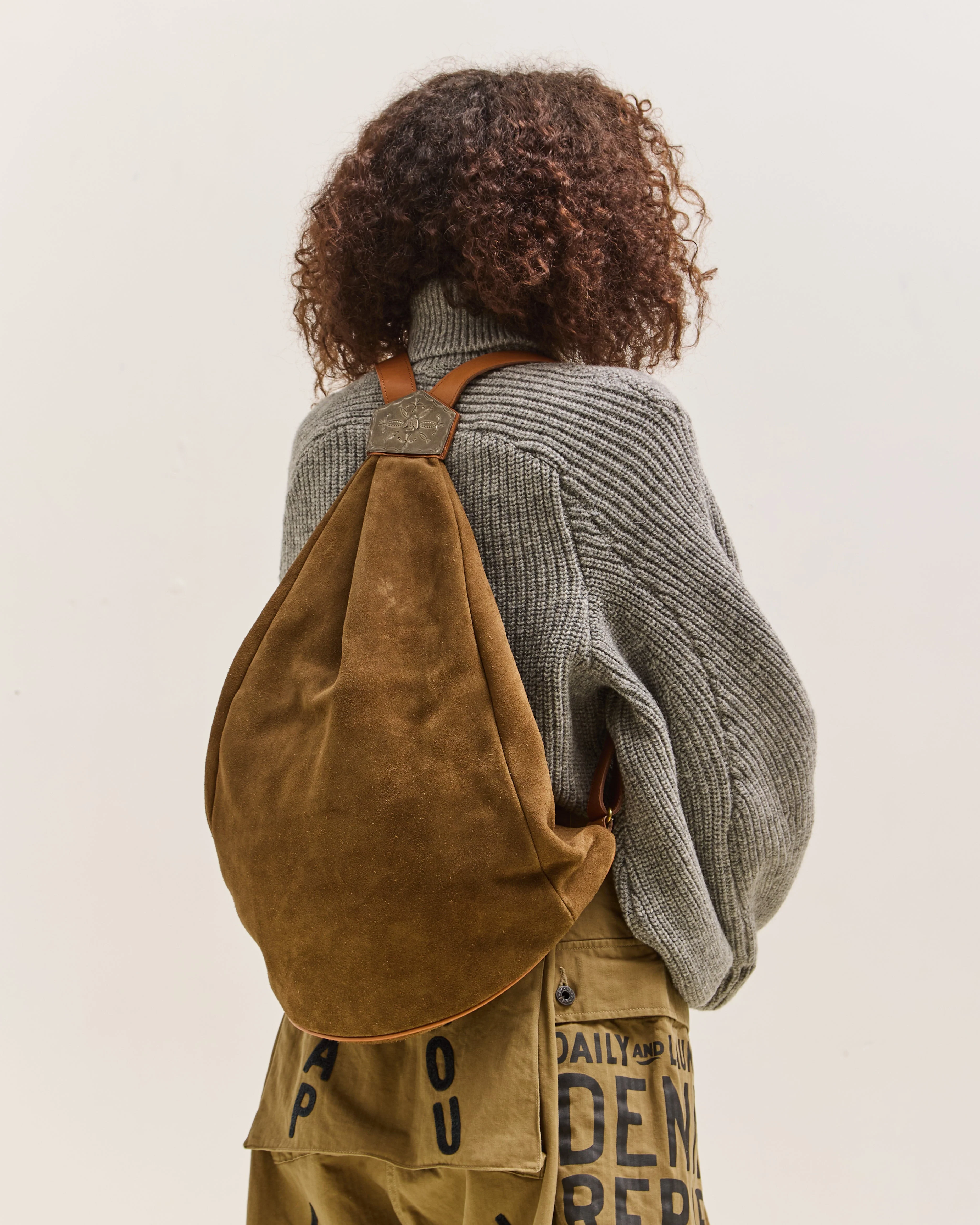 Kapital Suede Herby Medicine Rucksack, Beige - Image 2