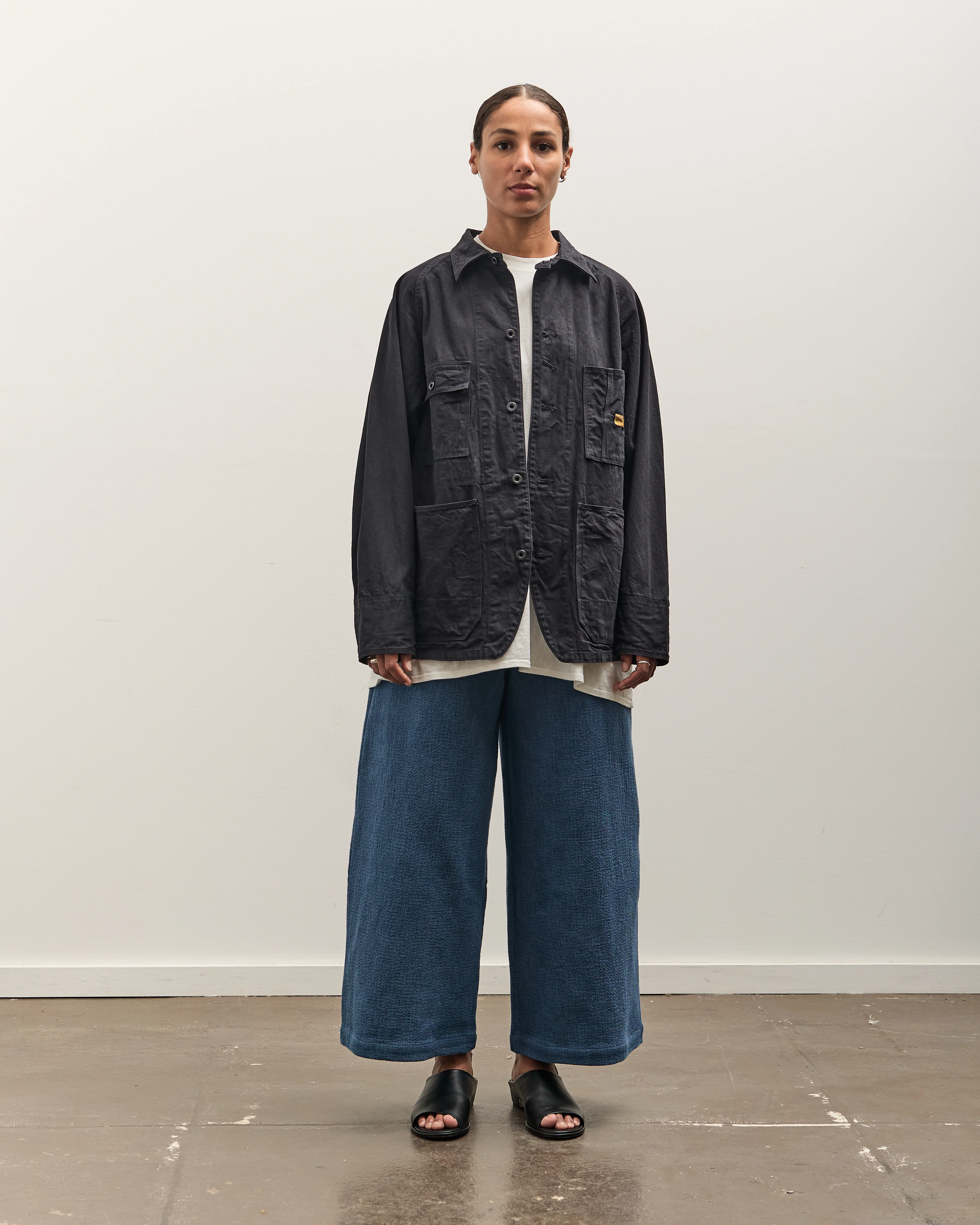 Kapital 10oz BLKxBLK Denim CACTUS Coverall, Black - Image 3