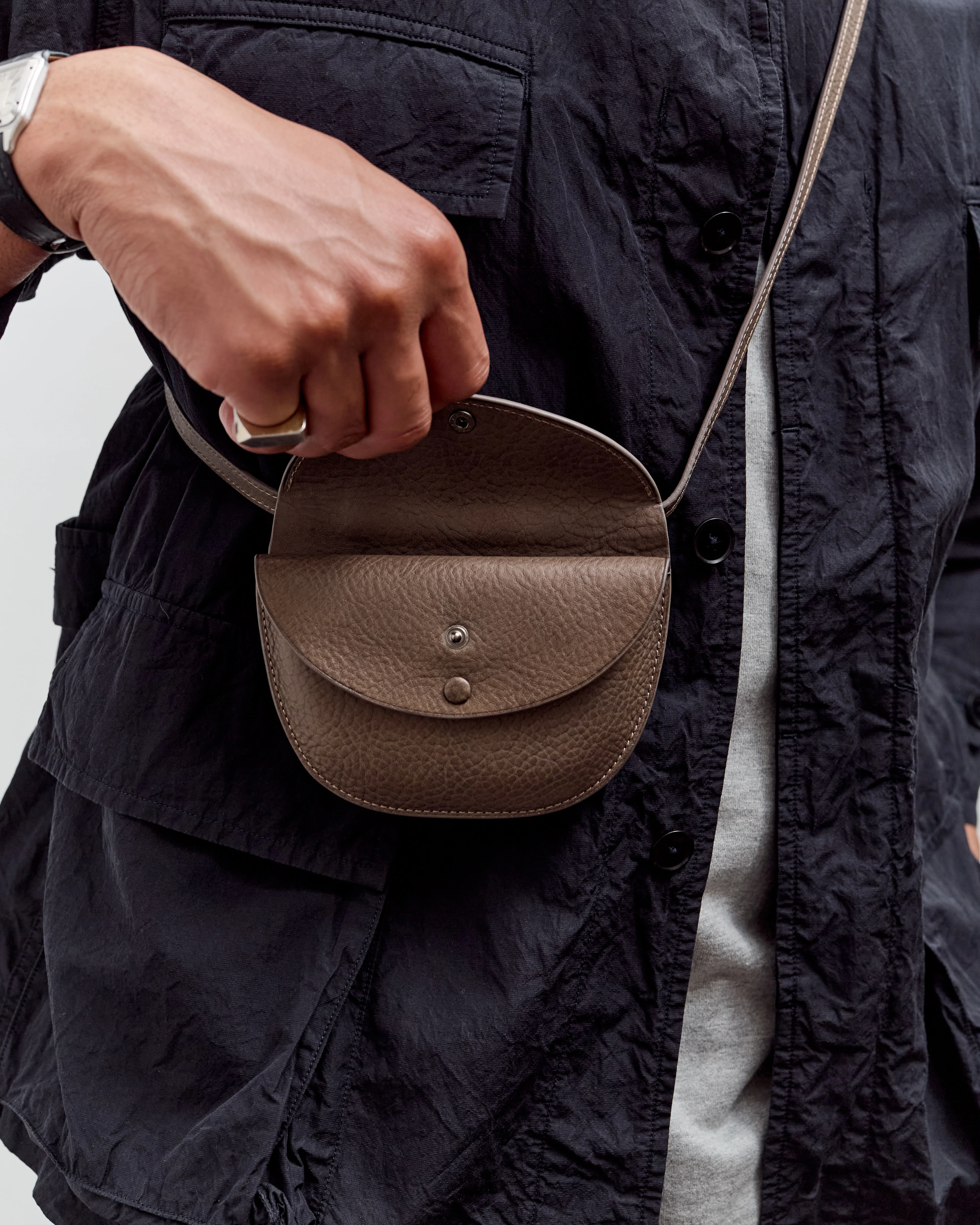 Kaptain Sunshine x Lady White co. Leather Pouch, Brown Pebble - Image 4