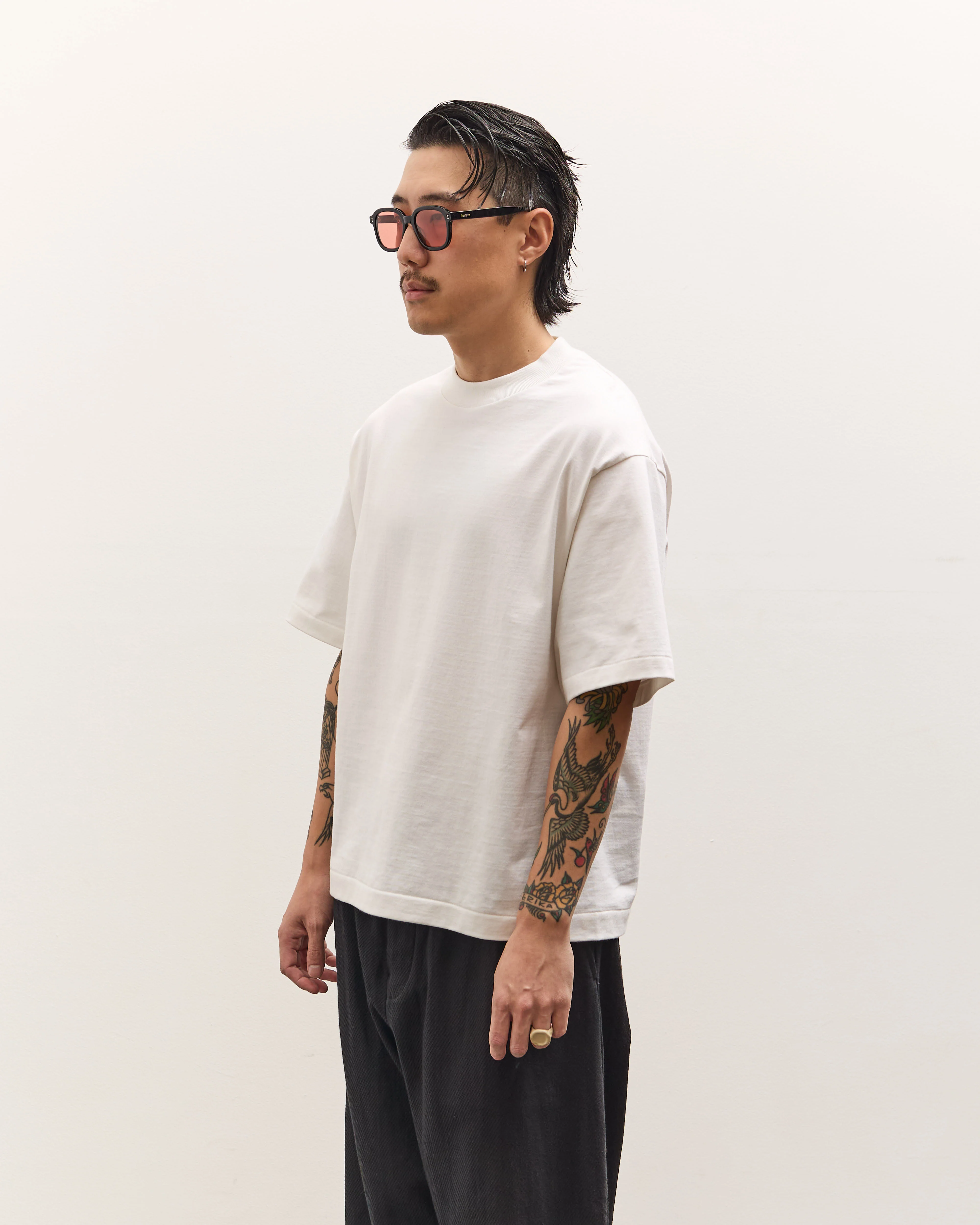 Kaptain Sunshine Suvin Supima Tube Half Sleeve Tee Heavy, Off White - Image 4
