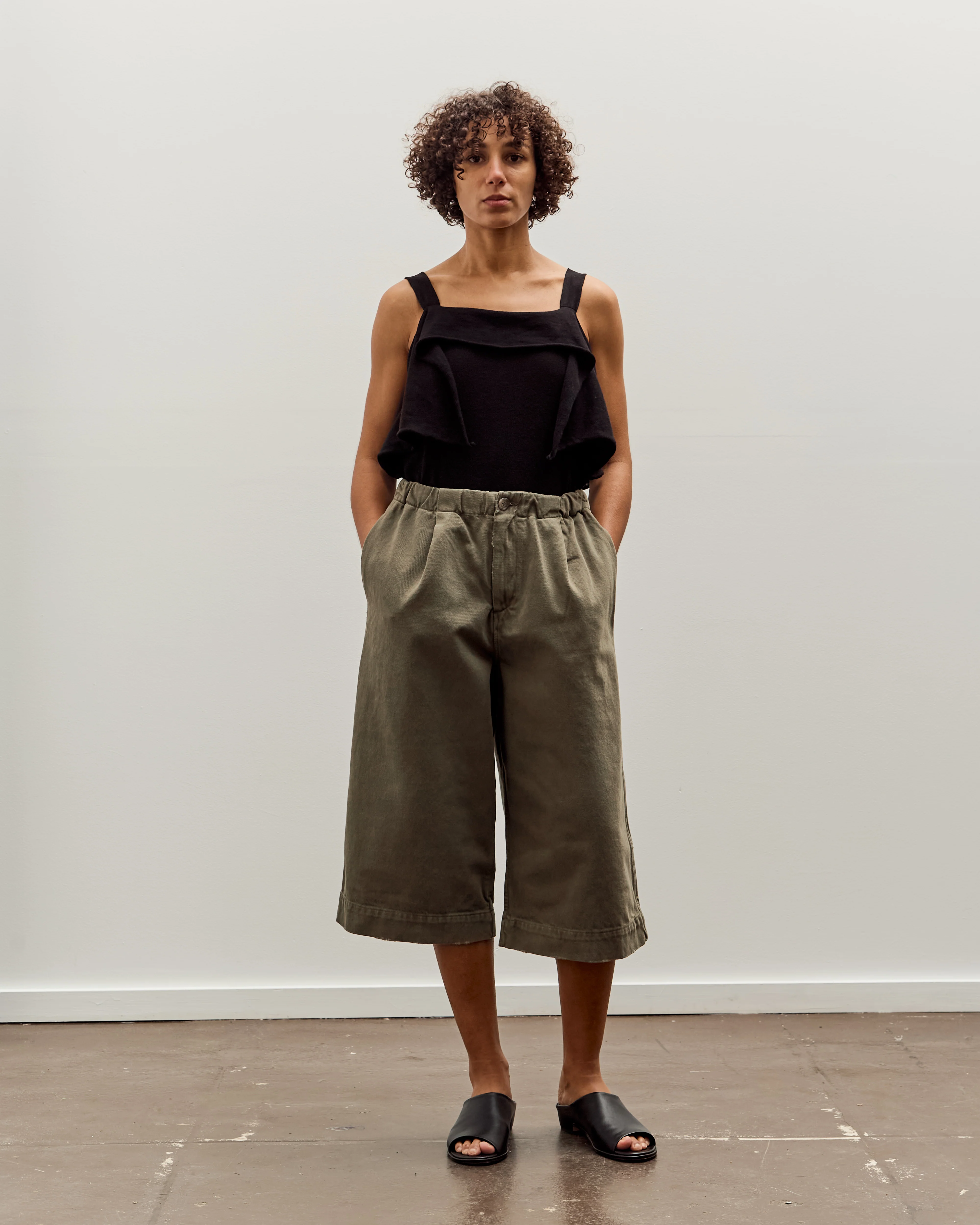 Lauren Manoogian Washed Crop Trouser, Fatigue - Image 2