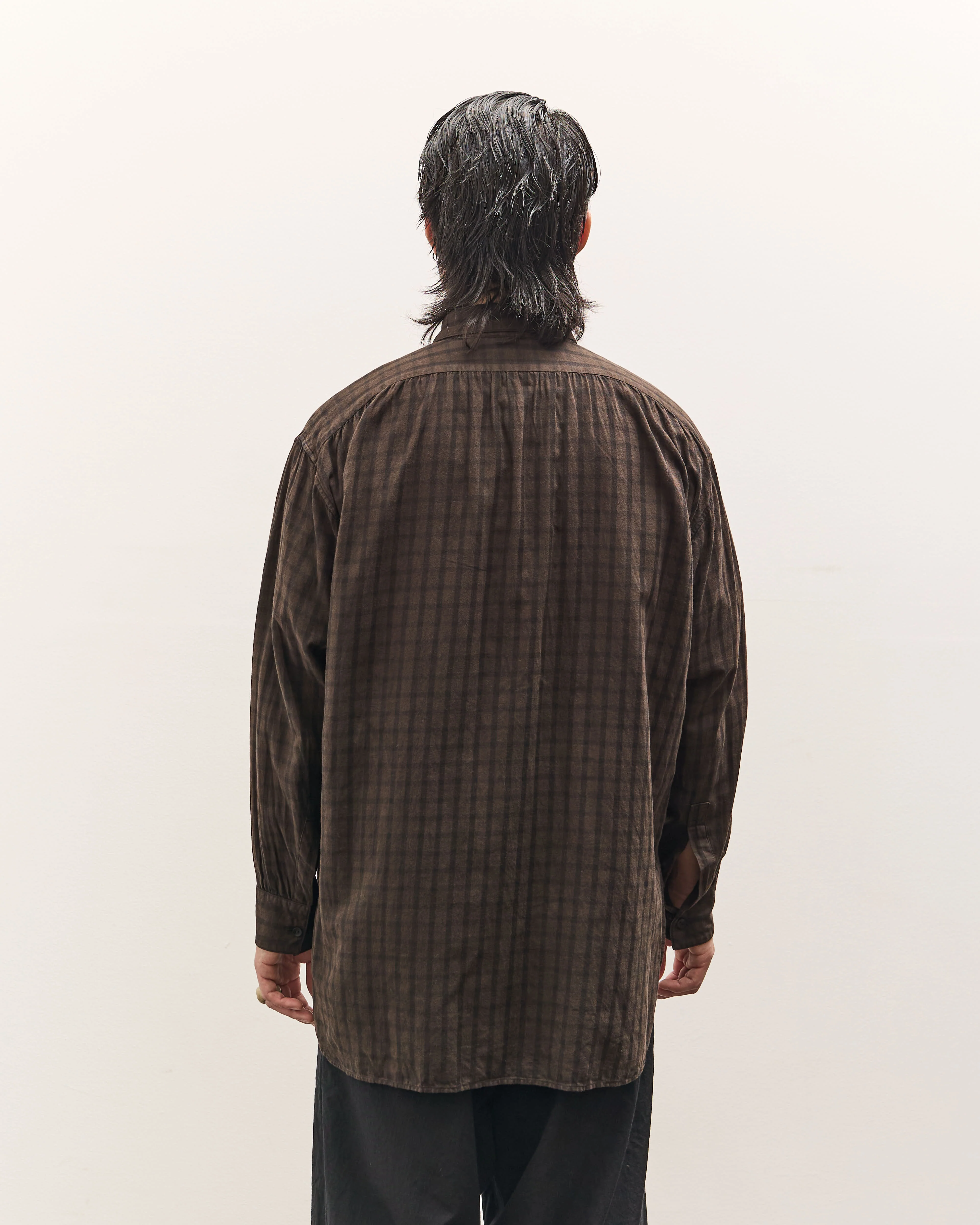 Mark.S Check Dress Shirt, Mud Dye - Image 6