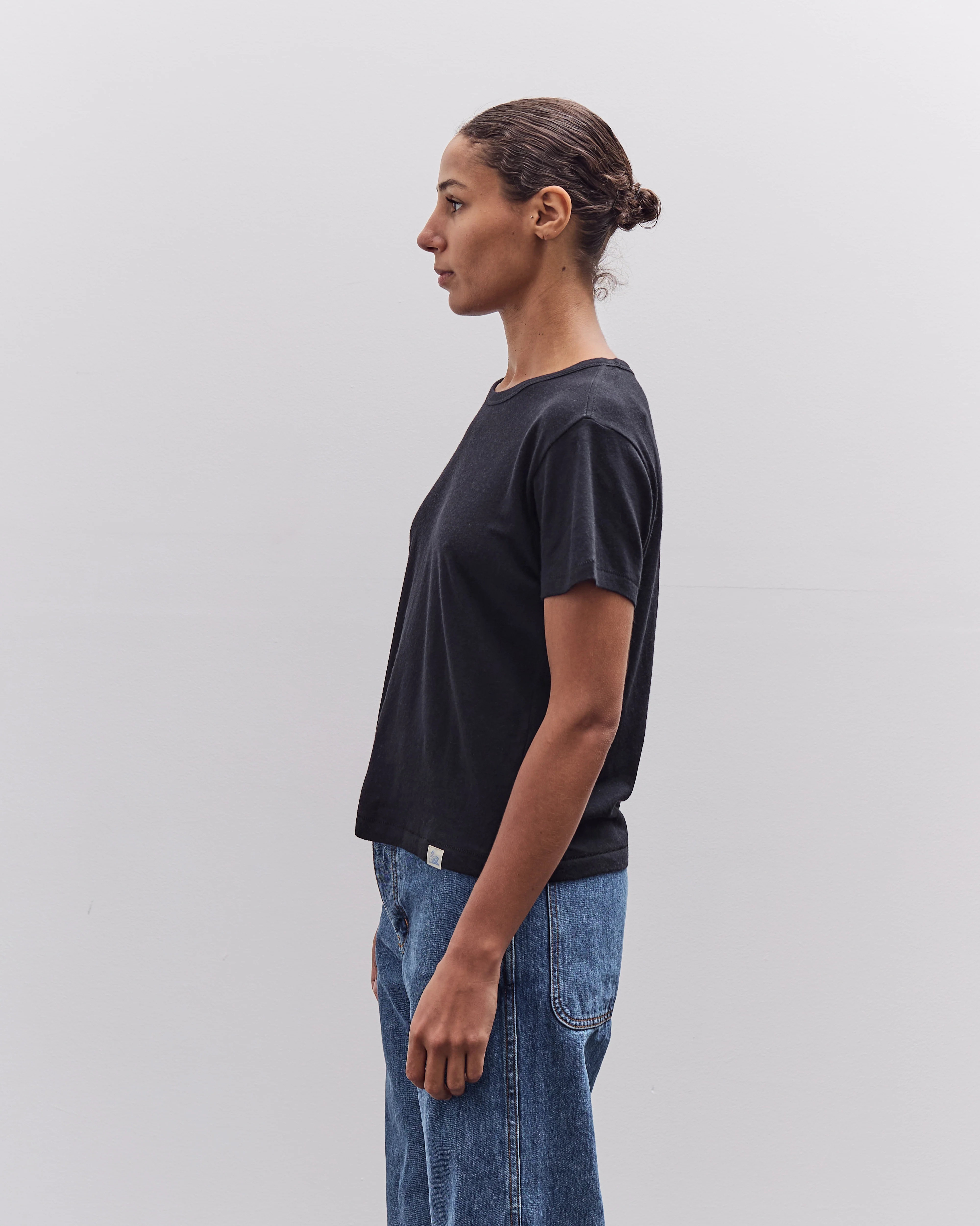 Merz b. Schwanen Cotton-Cashmere T-Shirt, Deep Black - Image 4