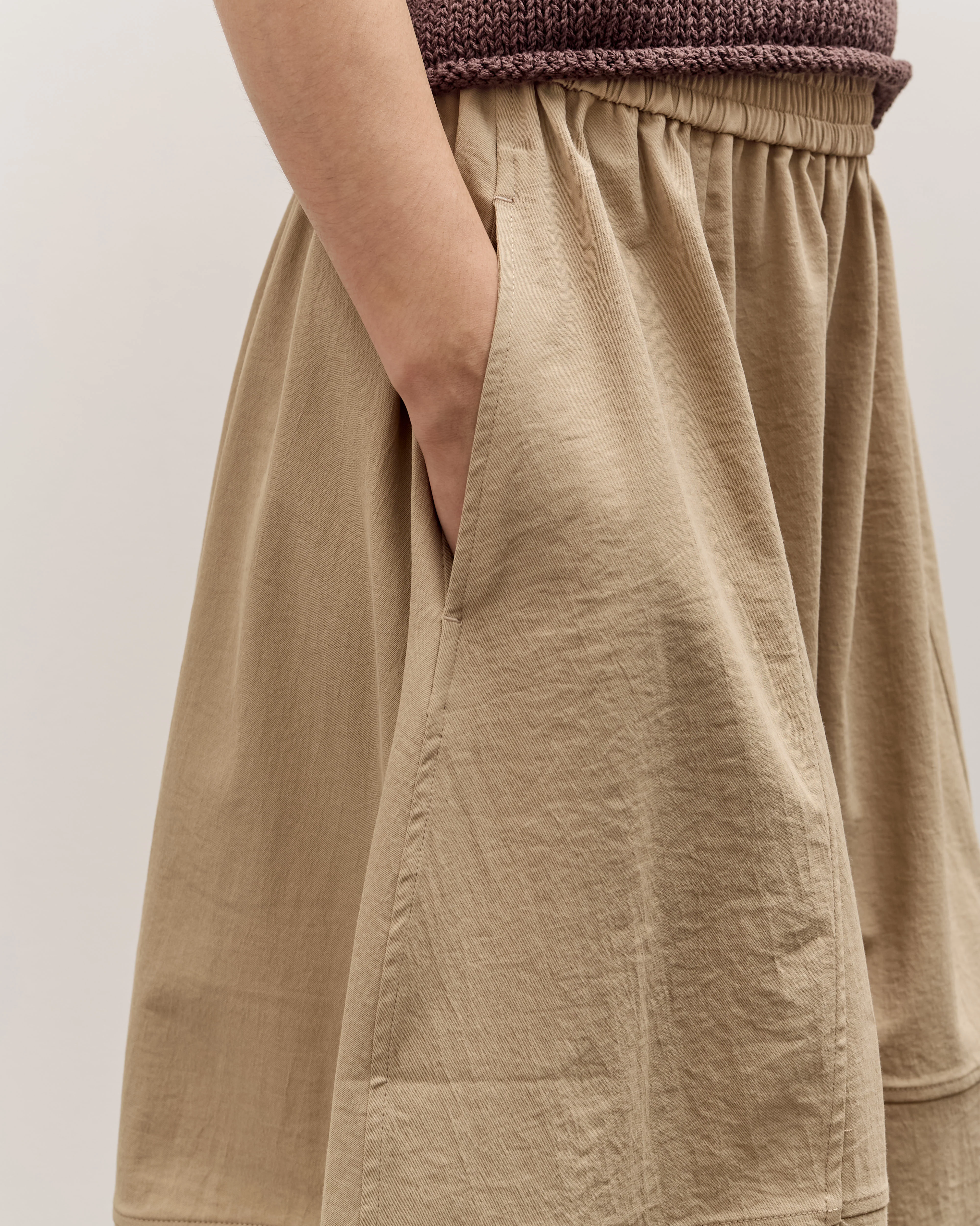 Mijeong Park Balloon Midi Skirt, Beige - Image 8