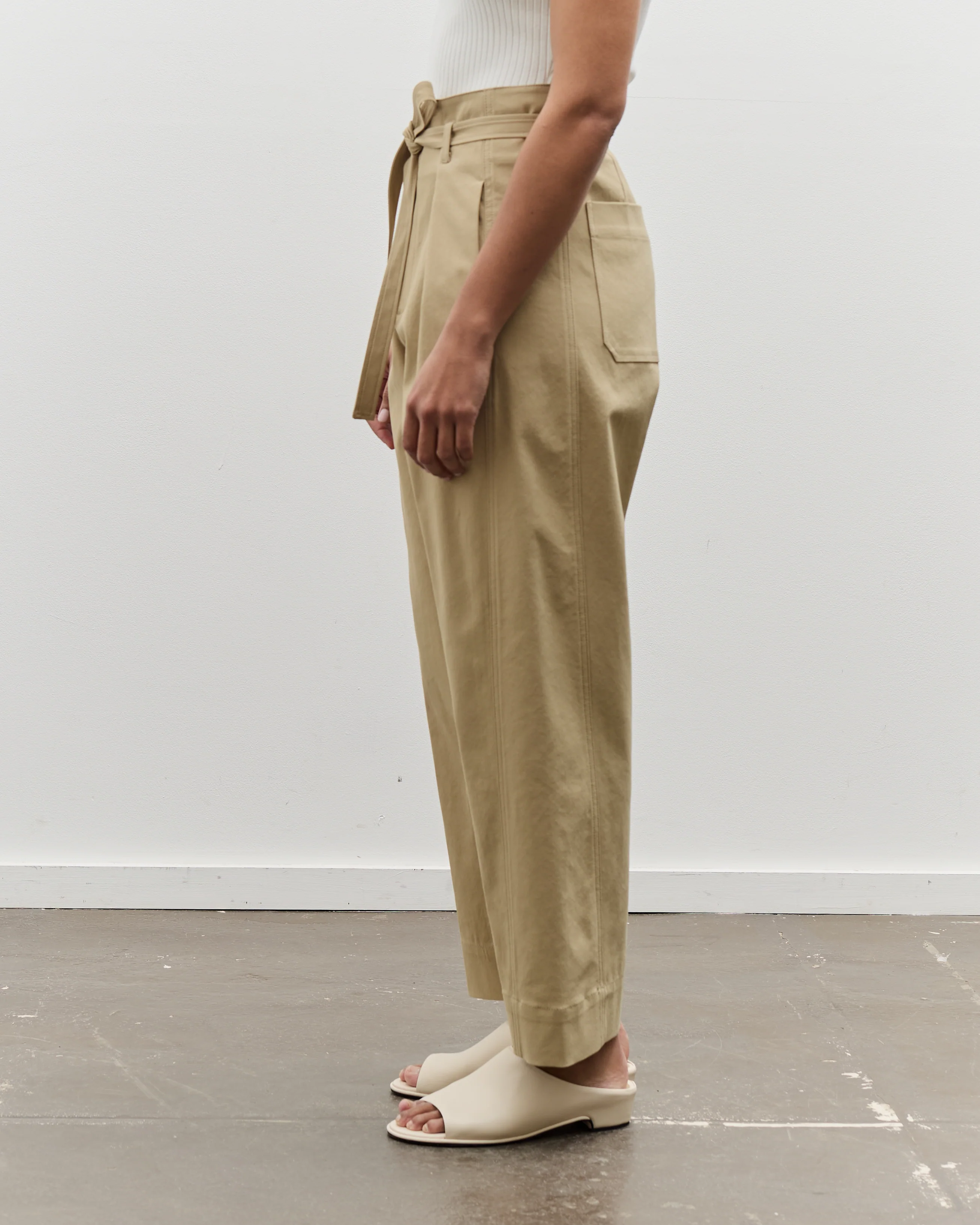 Mijeong Park Belted Barrel Leg Pants, Camel - Image 5