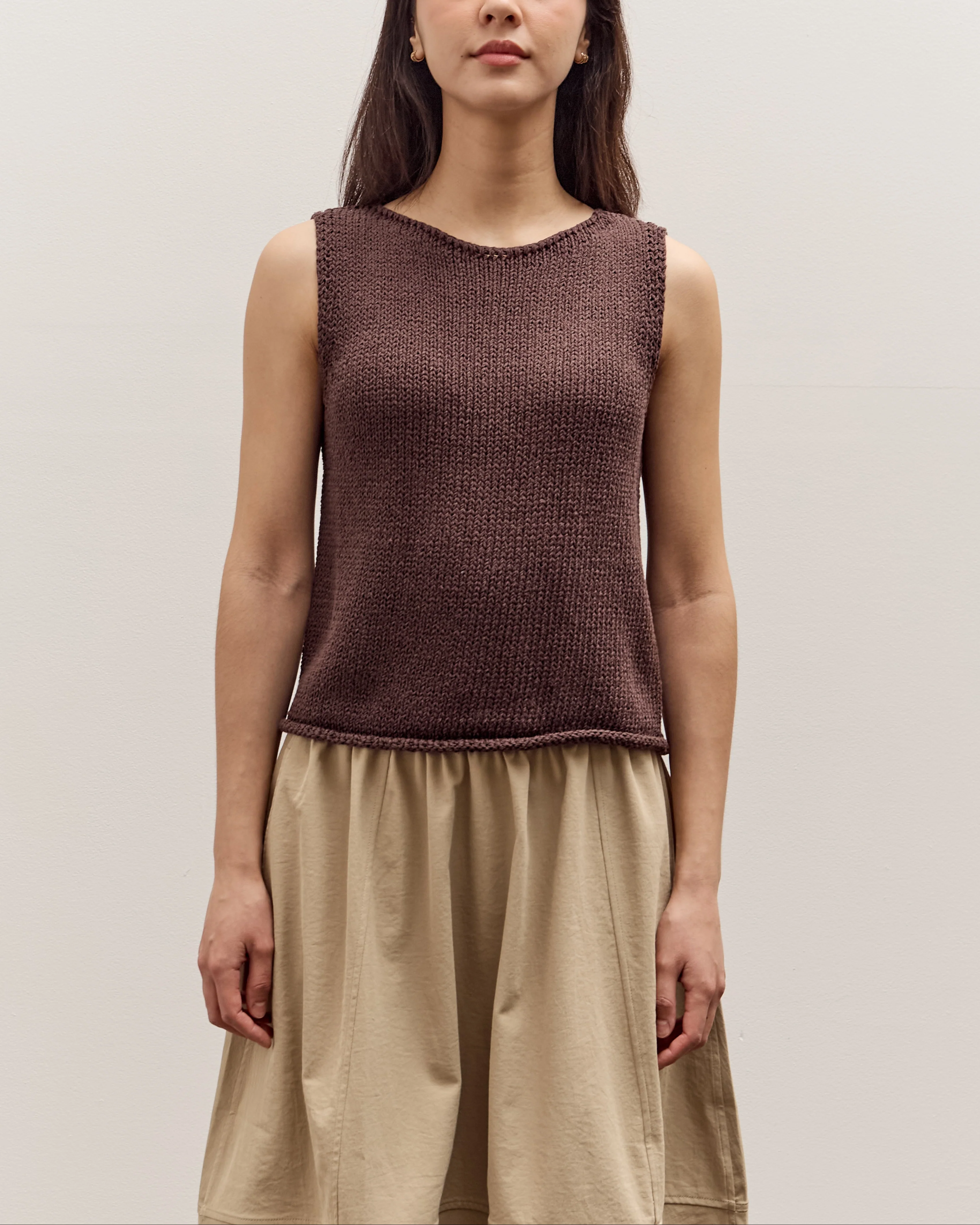 Mijeong Park Boatneck Tank, Dark Brown