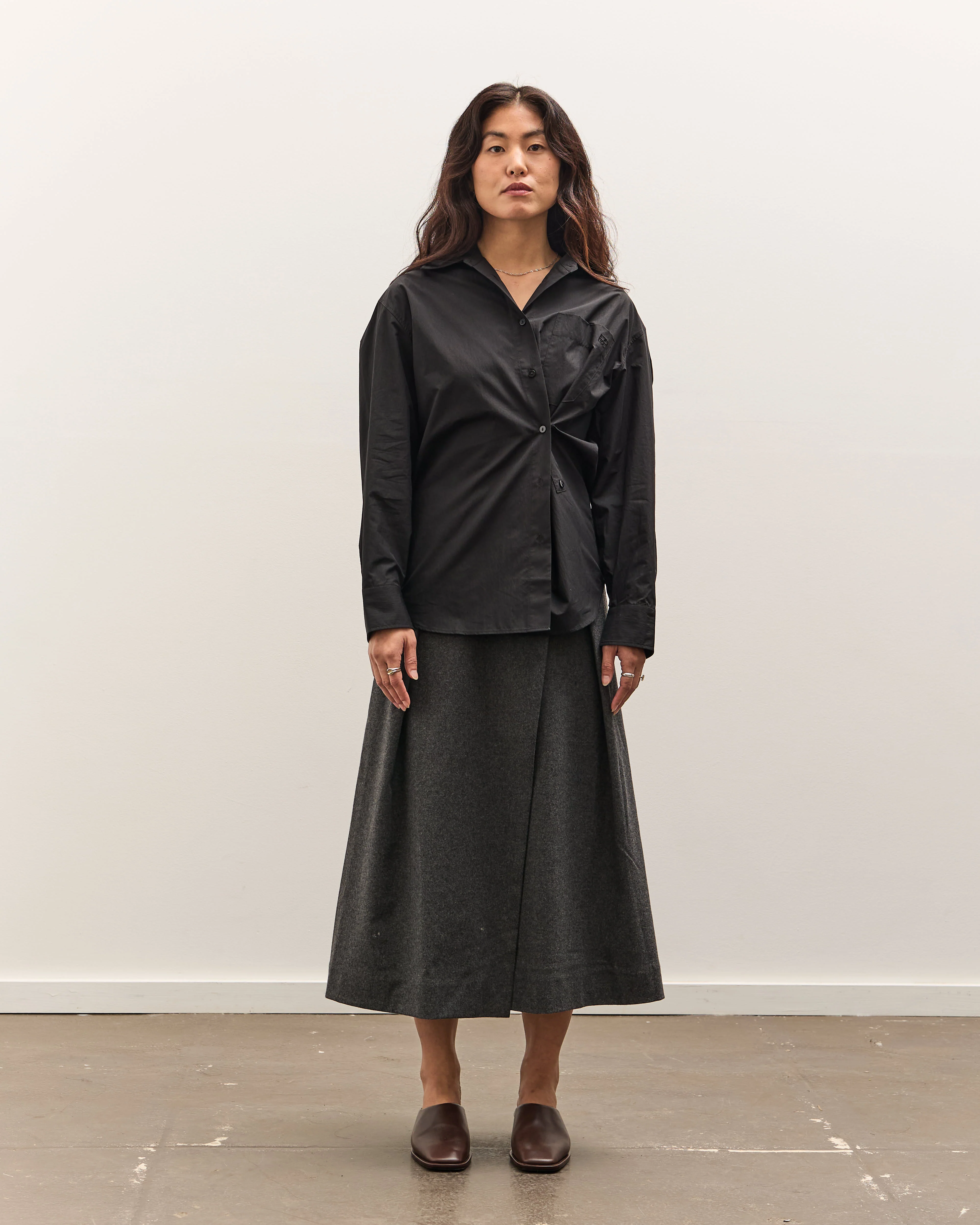 Mijeong Park Oversized Shirt, Black - Image 3