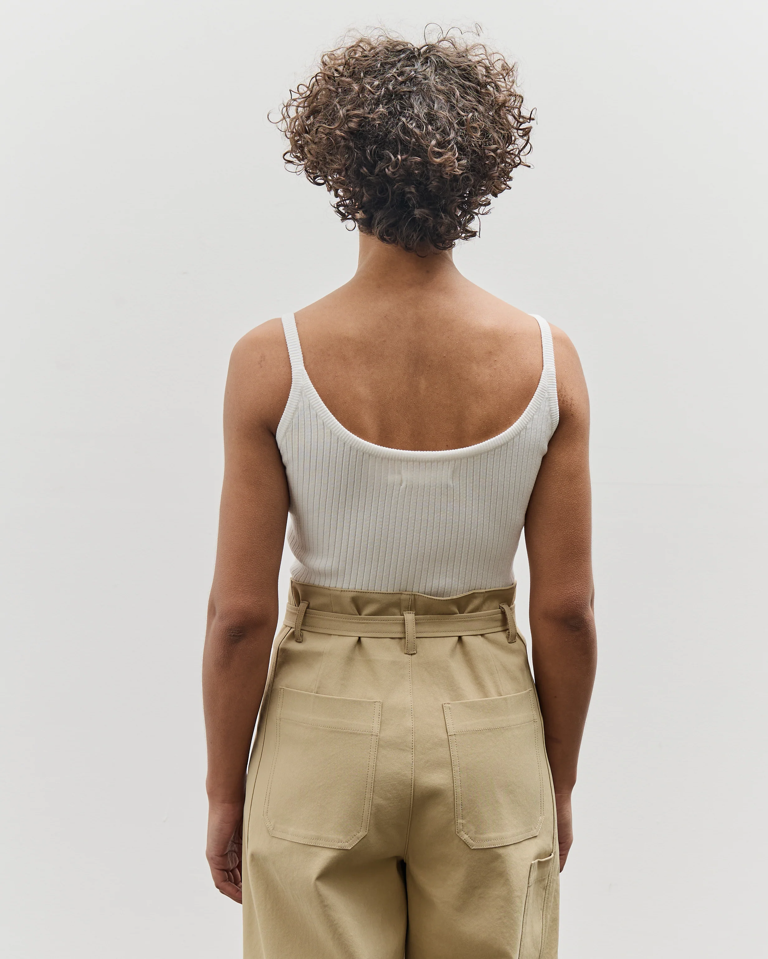 Mijeong Park Slim Ribbed Knit Tank, White - Image 8