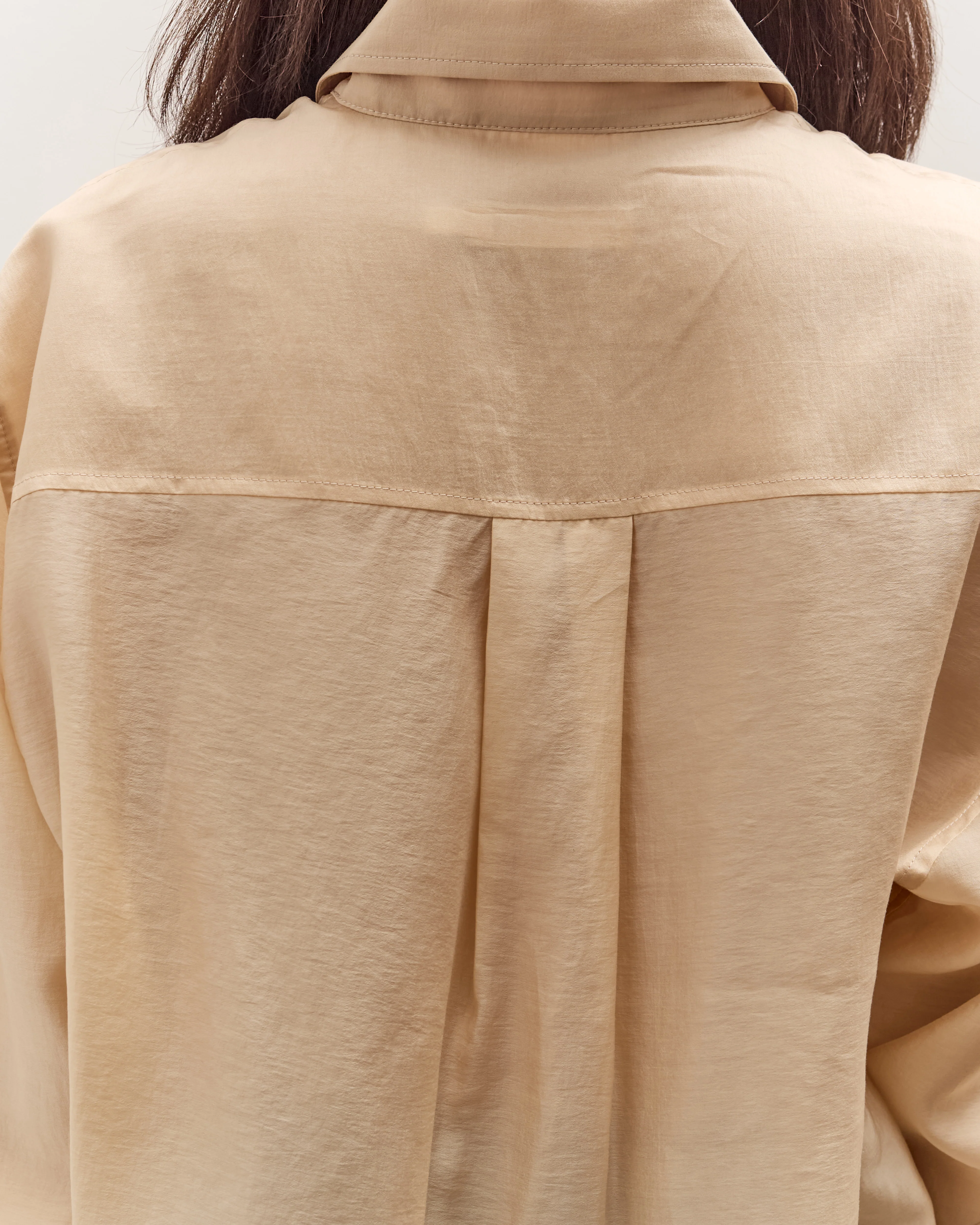 Mijeong Park Semi-Sheer Shirt, Beige - Image 10