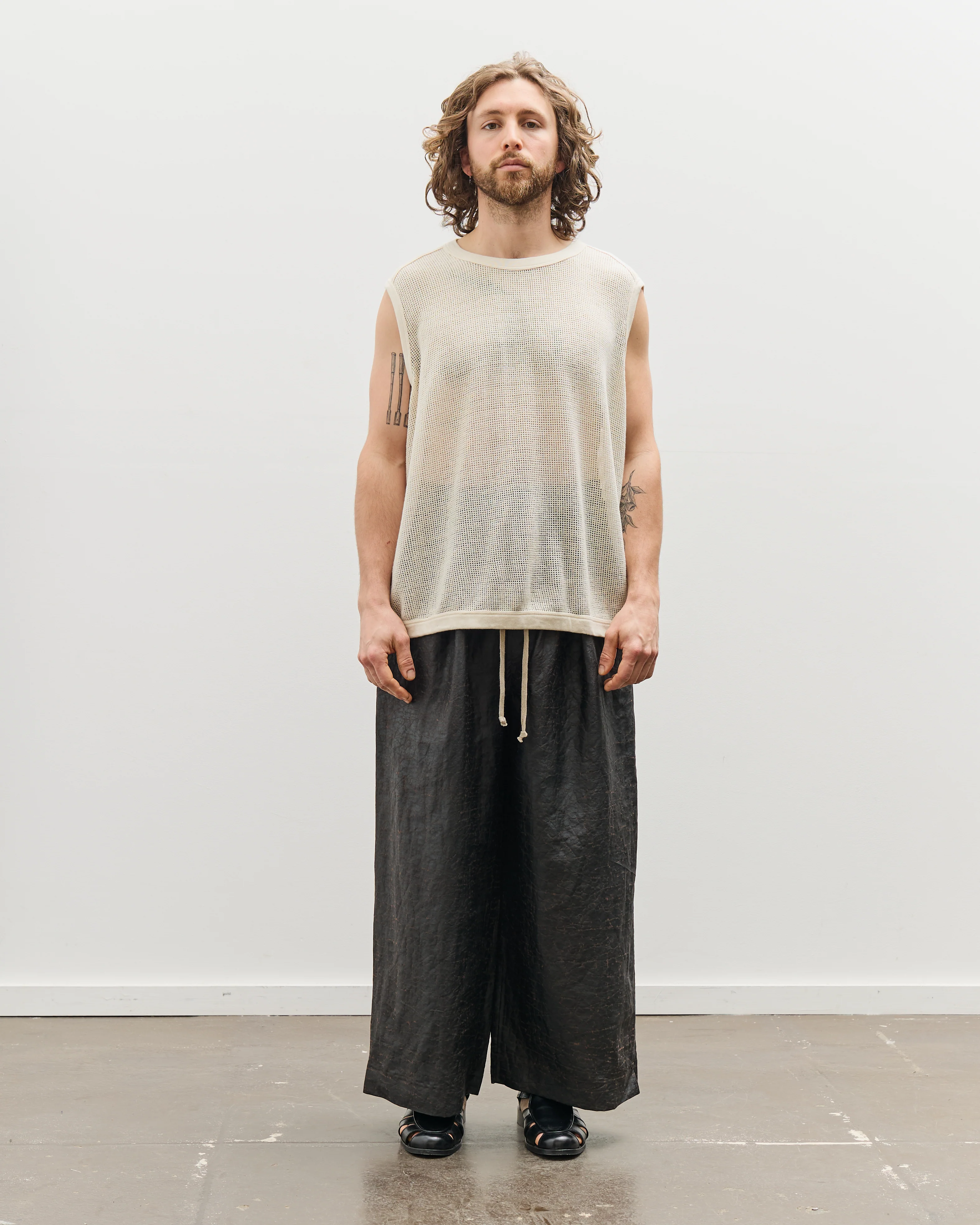 O by Jan-Jan Van Essche Sleeveless Tee Mesh, Kinari - Image 3