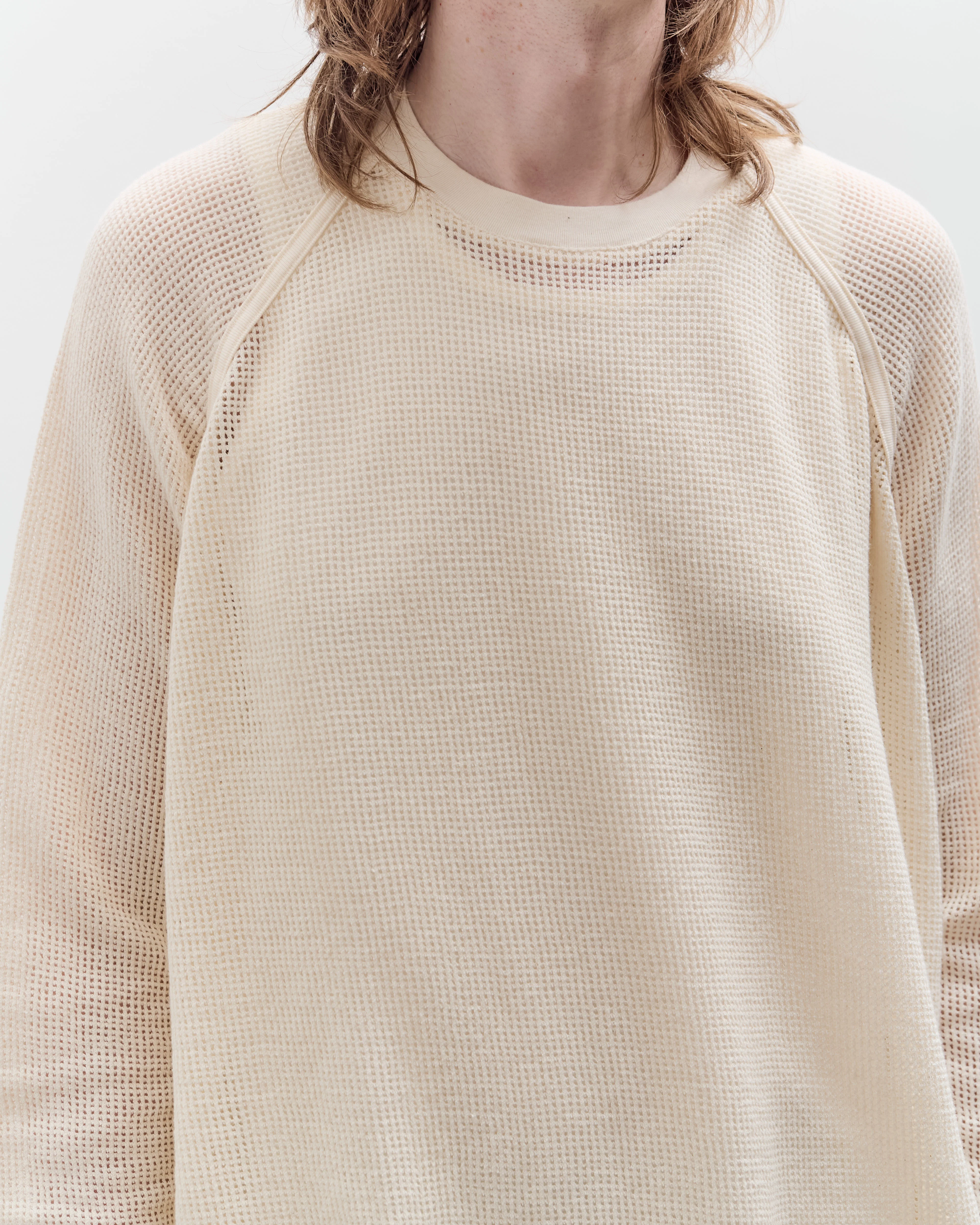 O by Jan-Jan Van Essche Long Sleeve Mesh Tee, Kinari - Image 6