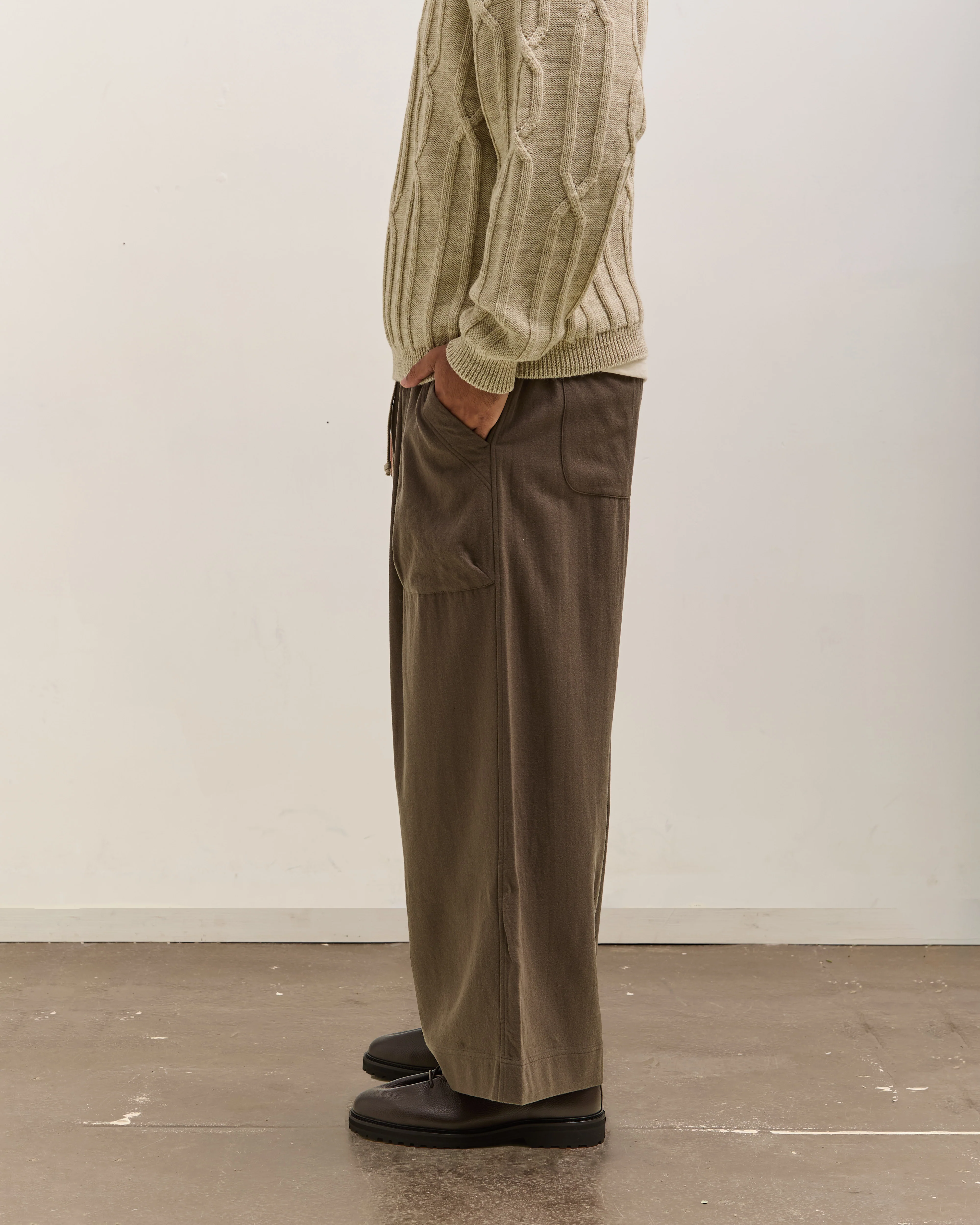 O by Jan-Jan Van Essche Wide Easy Pants, Taupe - Image 5