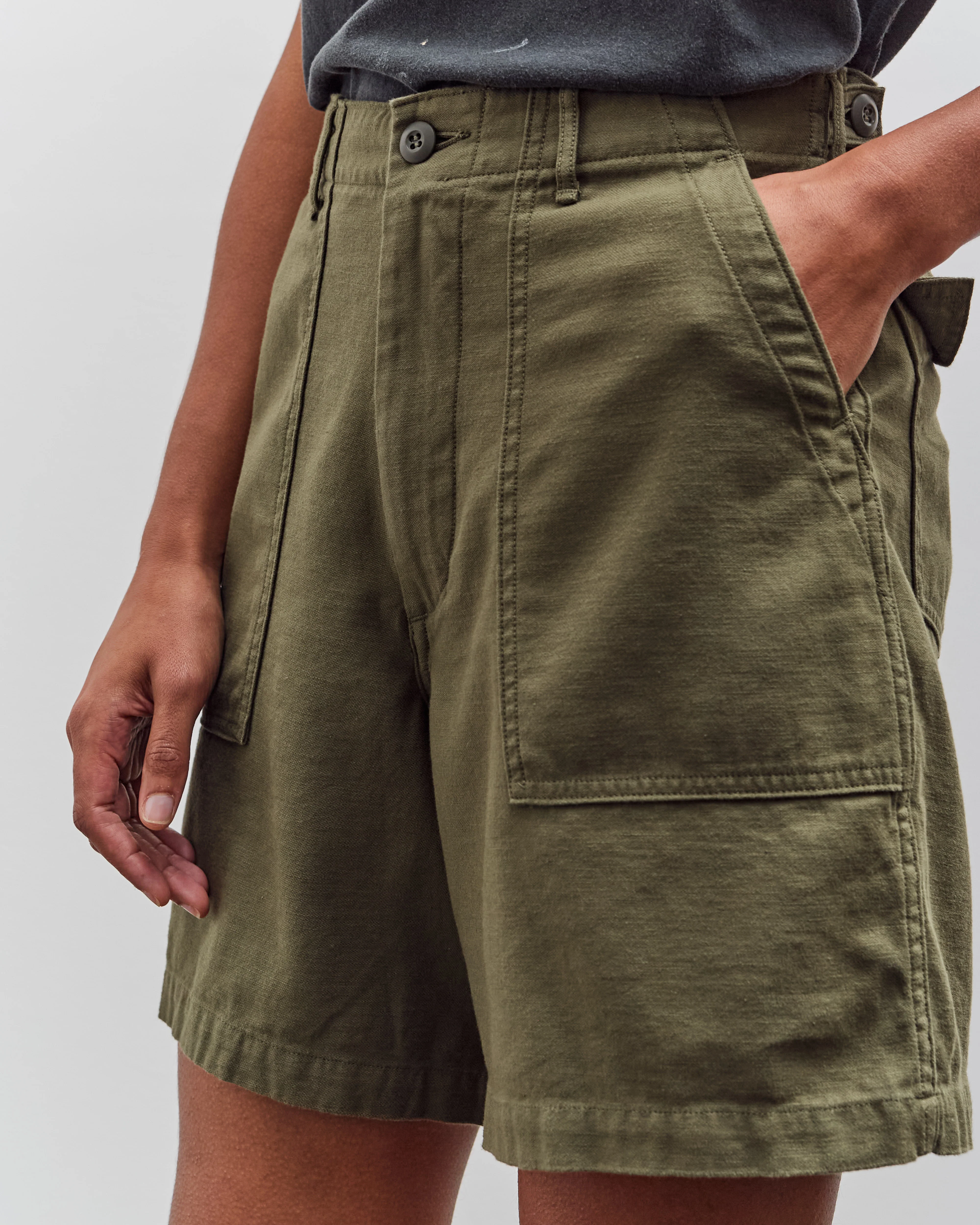 orSlow Fatigue Short Pants, Green - Image 6