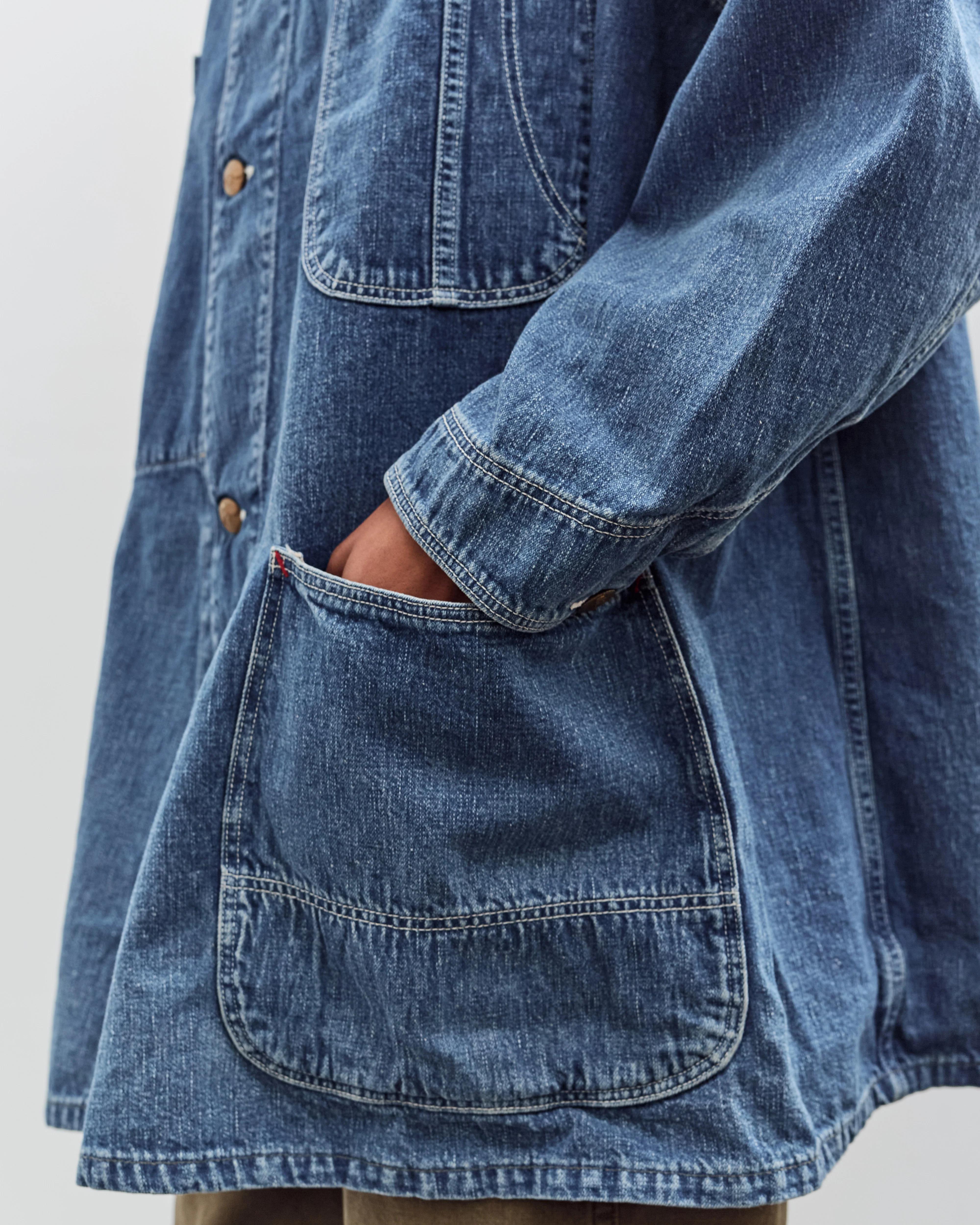 orSlow Loose Fit Denim Coverall, Denim Used - Image 6