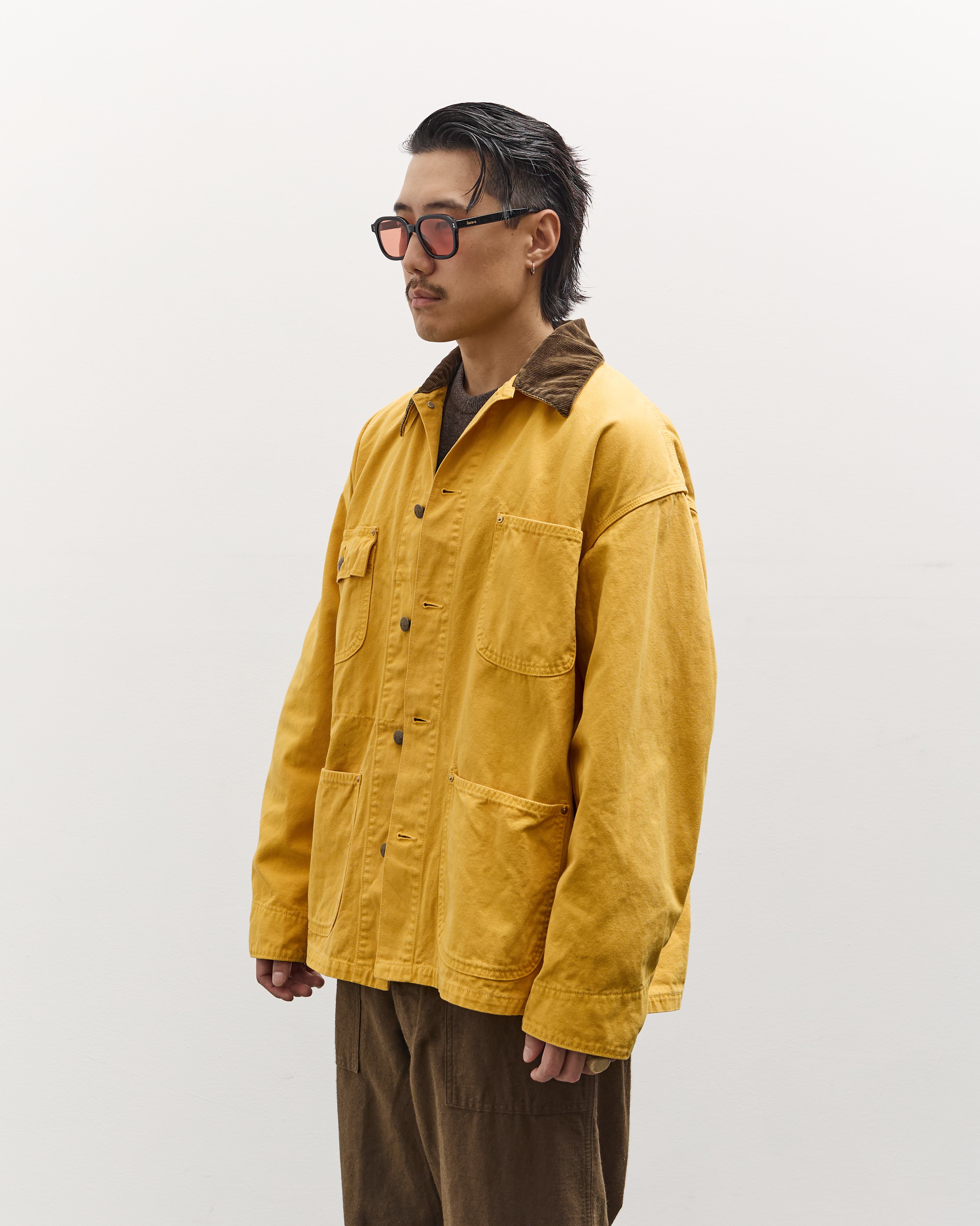 orSlow Relaxed Fit Oxford Coverall Unisex, Yellow - Image 4