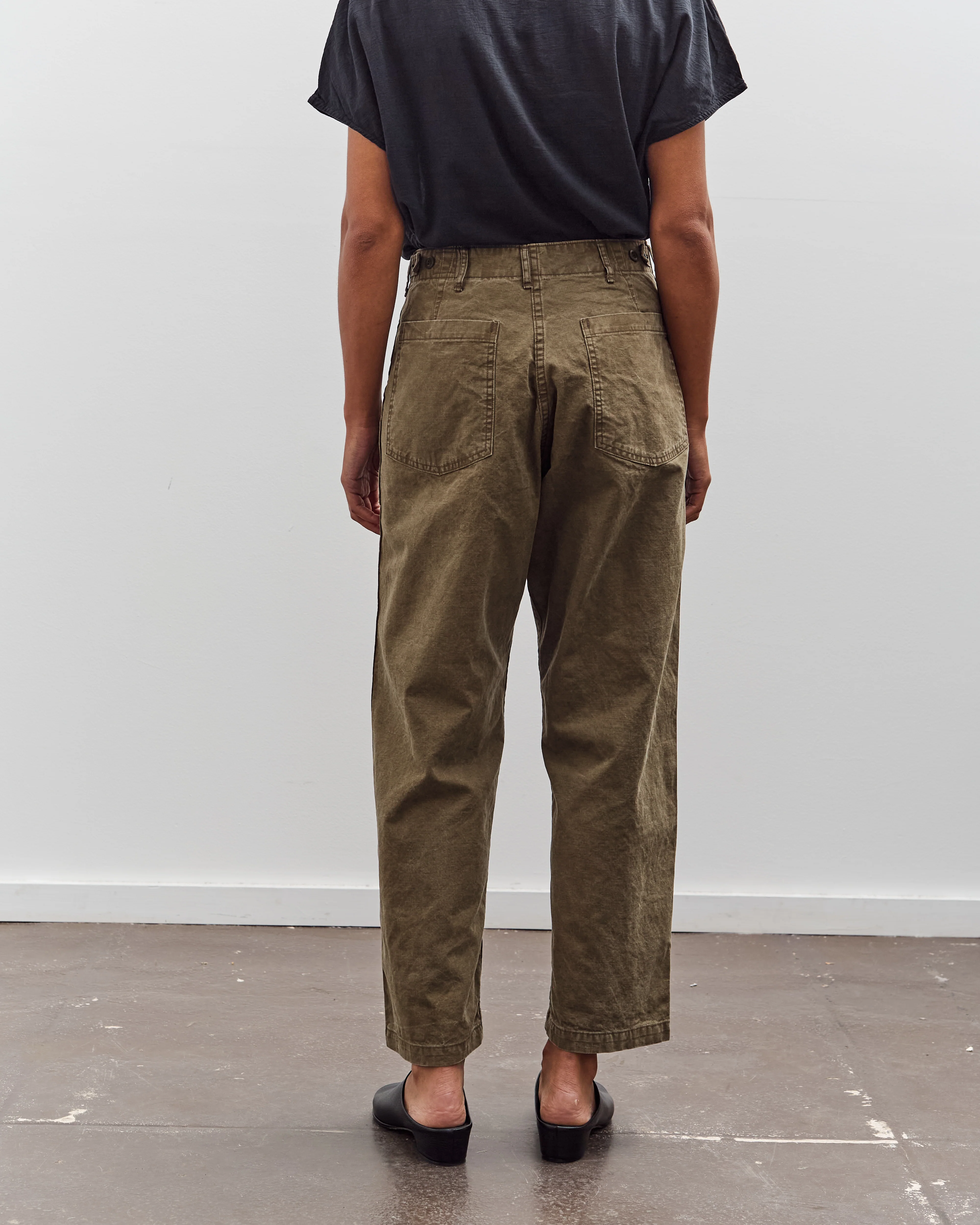 orSlow Summer Fatigue Pants, Olive - Image 5