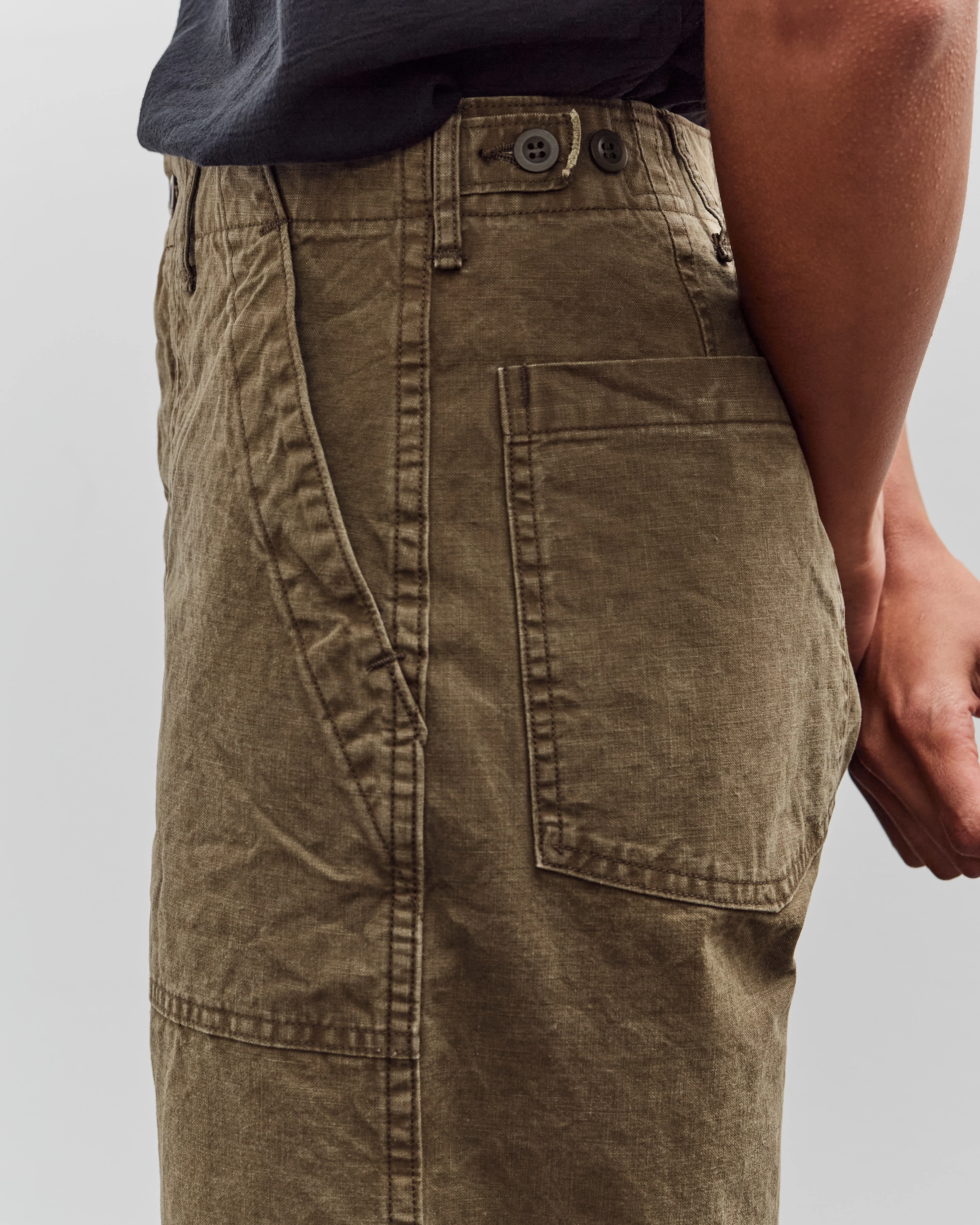 orSlow Summer Fatigue Pants, Olive - Image 6
