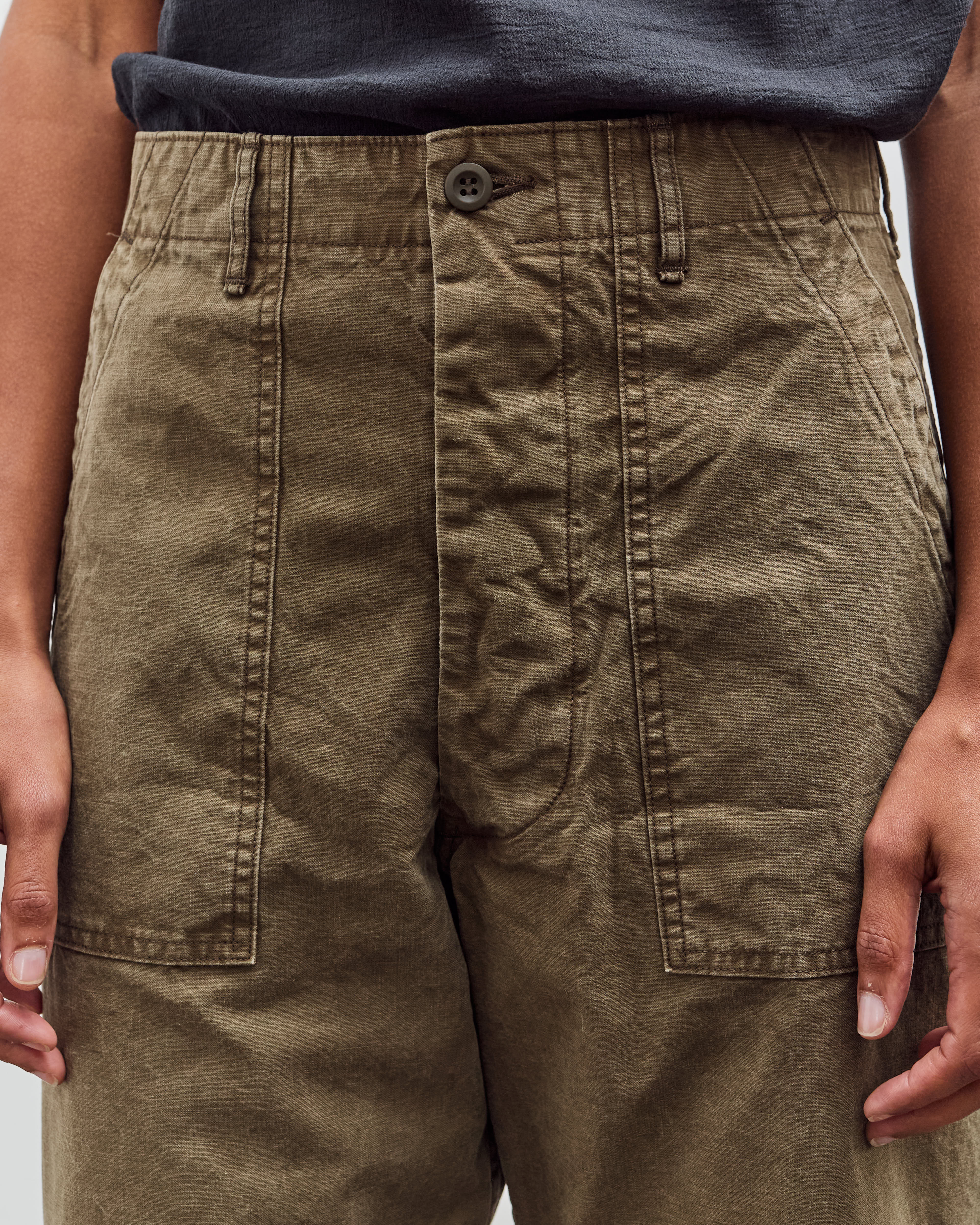 orSlow Summer Fatigue Pants, Olive - Image 7