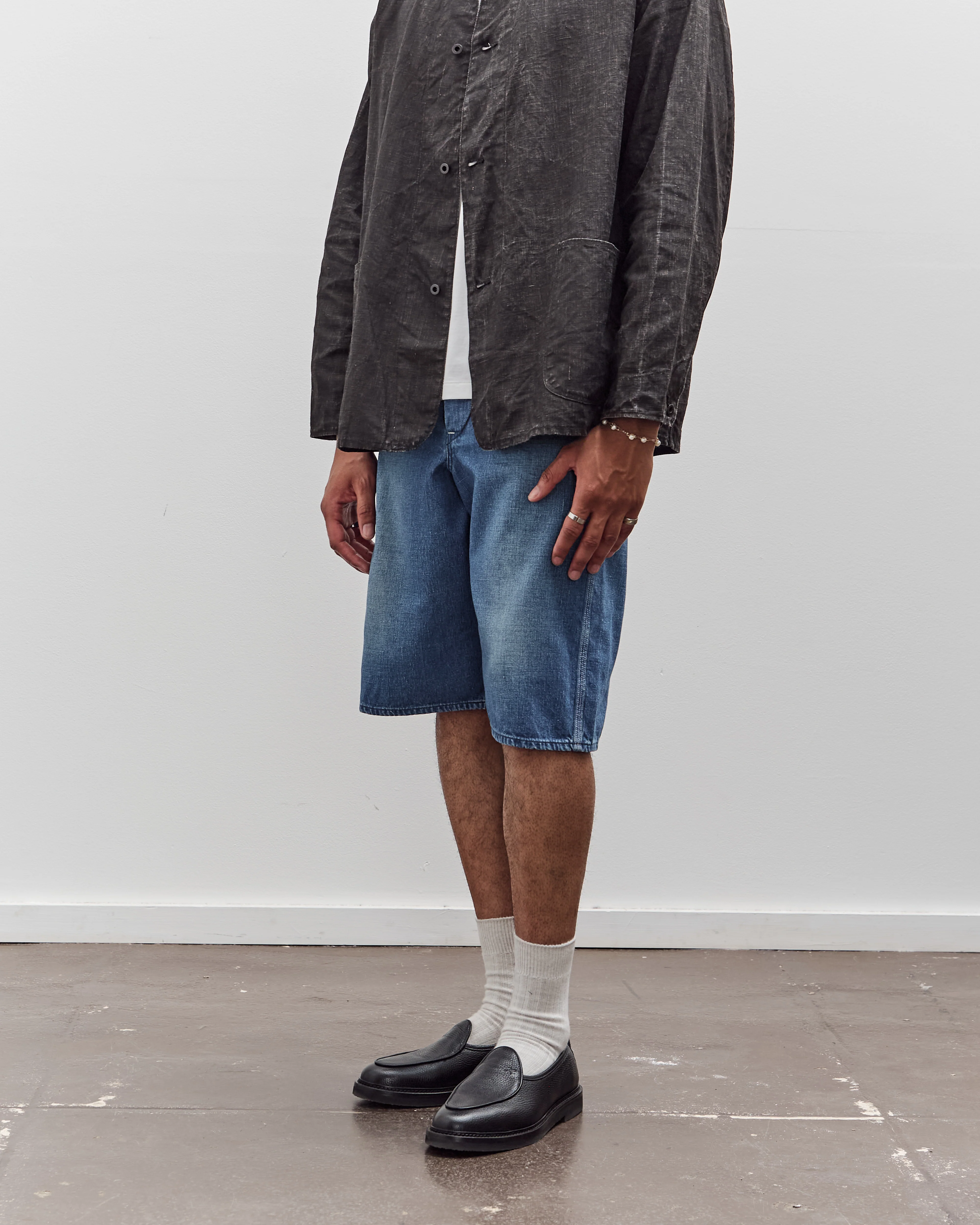 orSlow Wide Fit 30'S Painter Shorts Unisex, Denim Used - Image 3