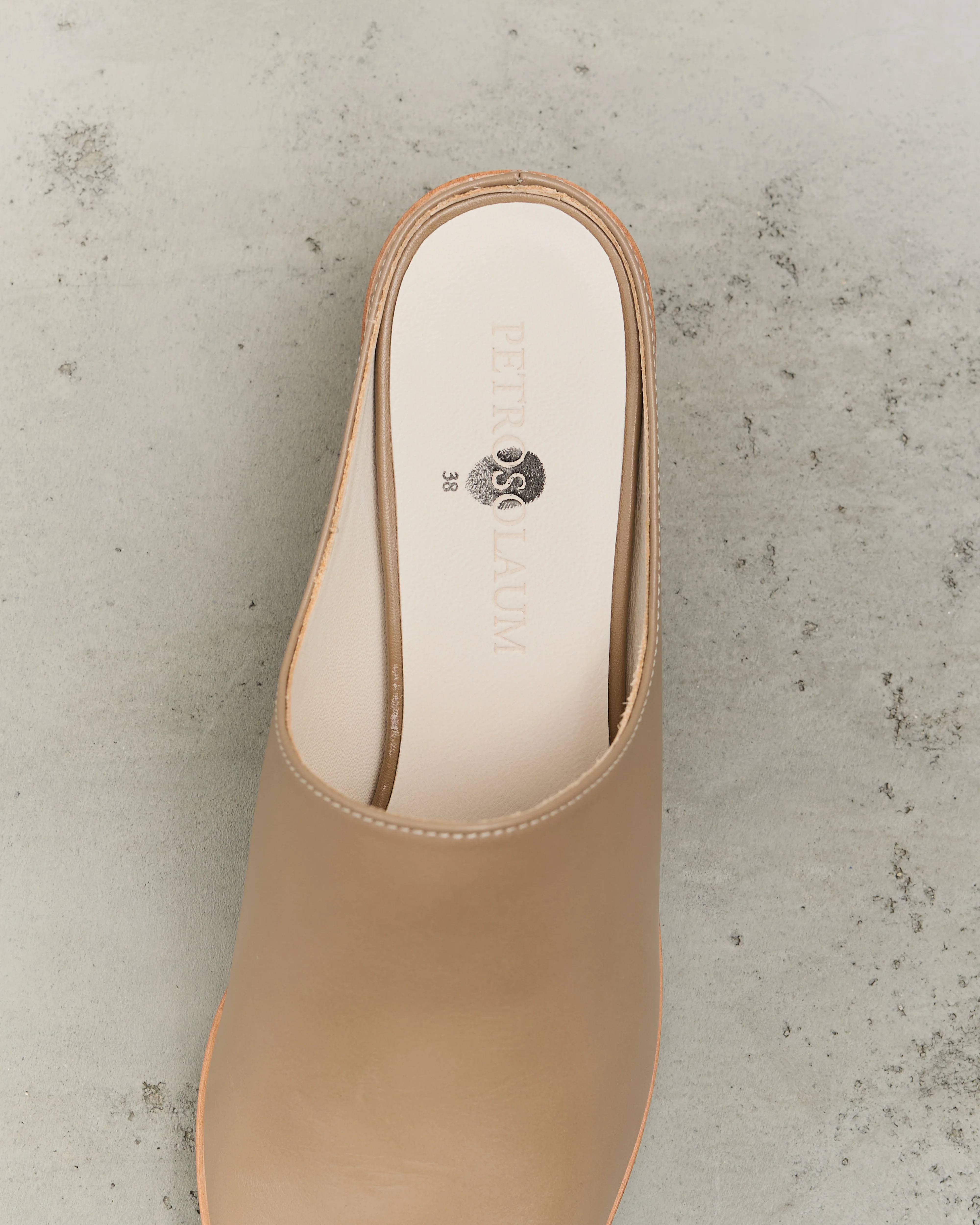 Petrosolaum Sabot Sandals, Grey Beige - Image 3