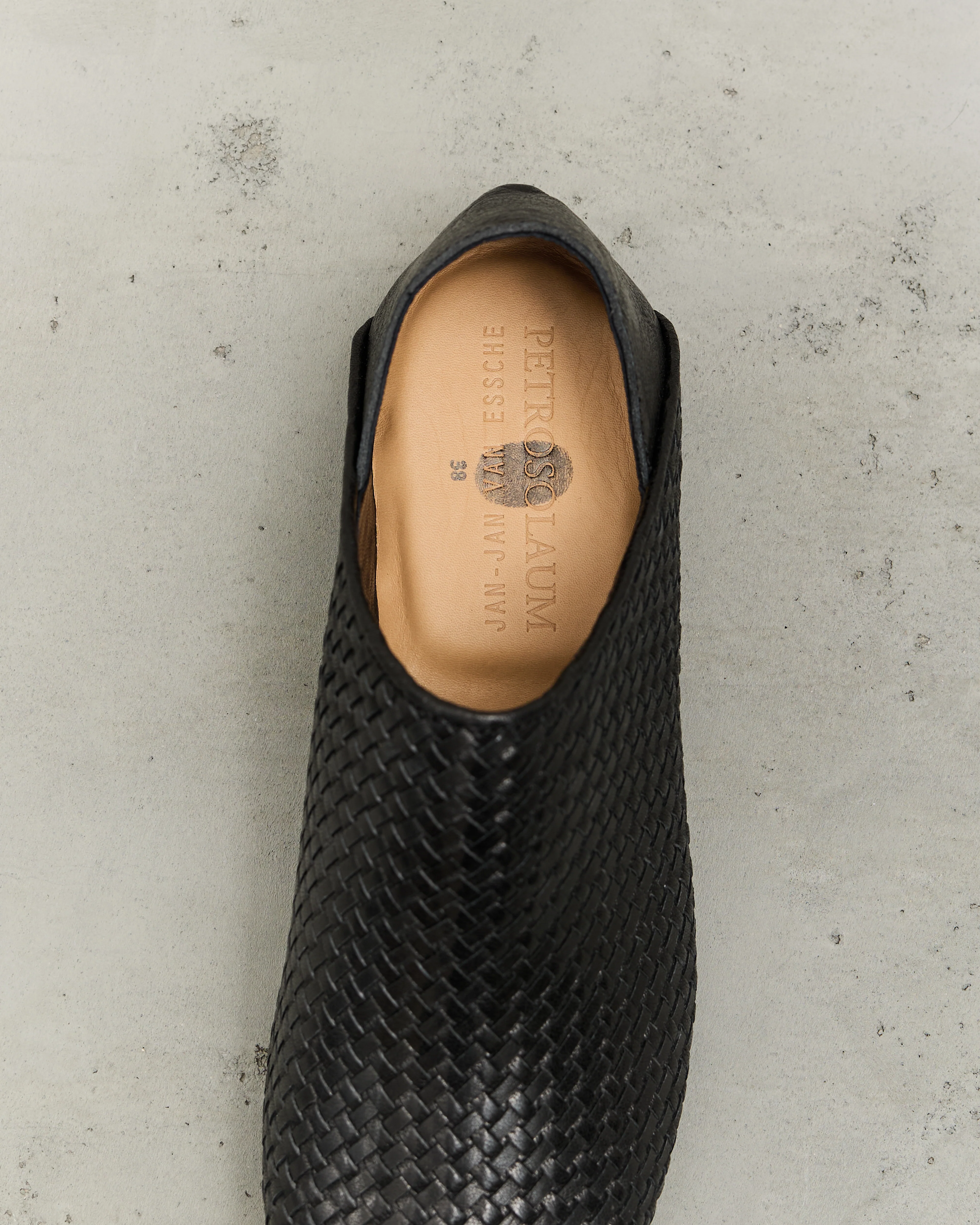 Petrosolaum Woven Babouche, Black - Image 3