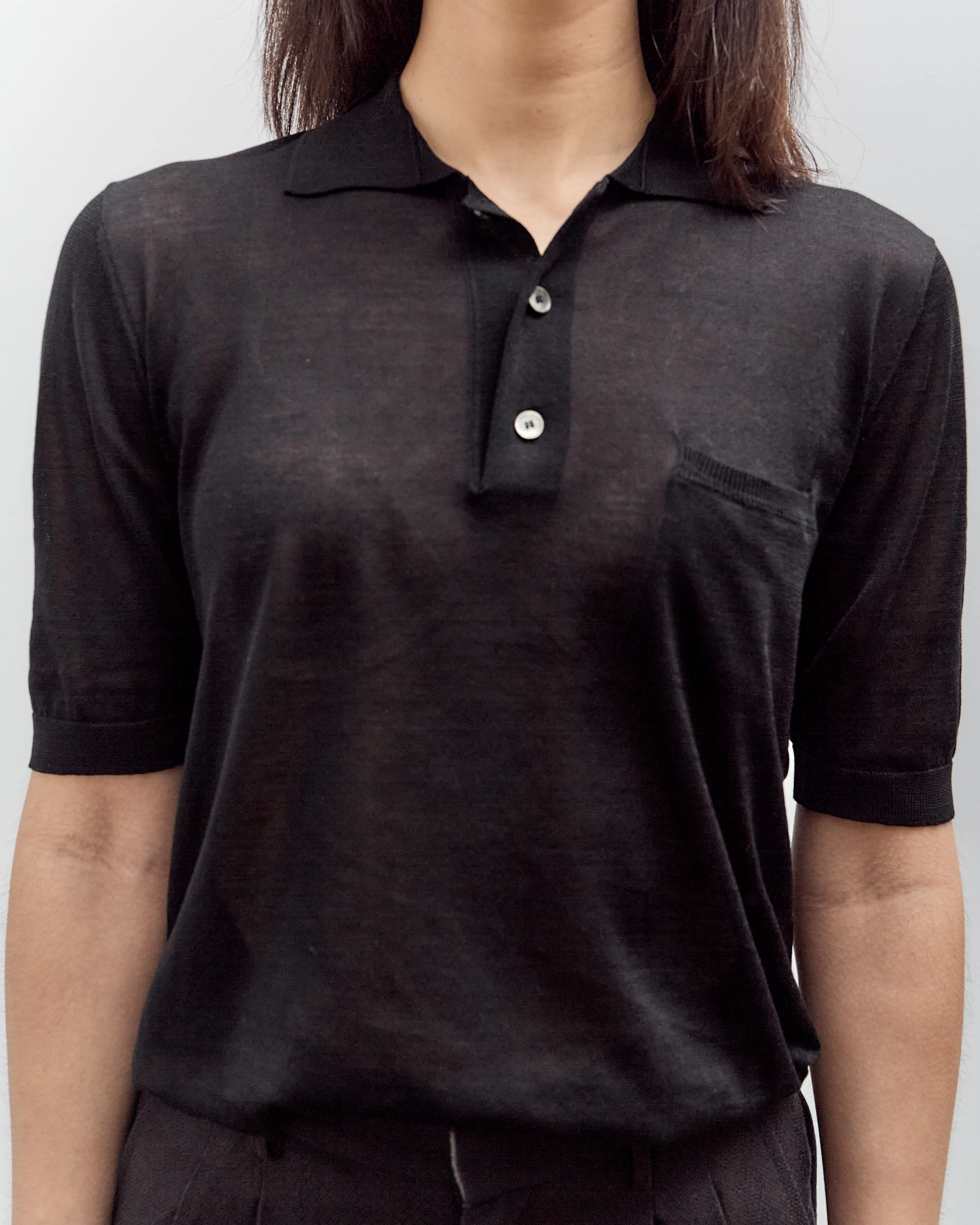Seya Crispy Polo, Black - Image 7