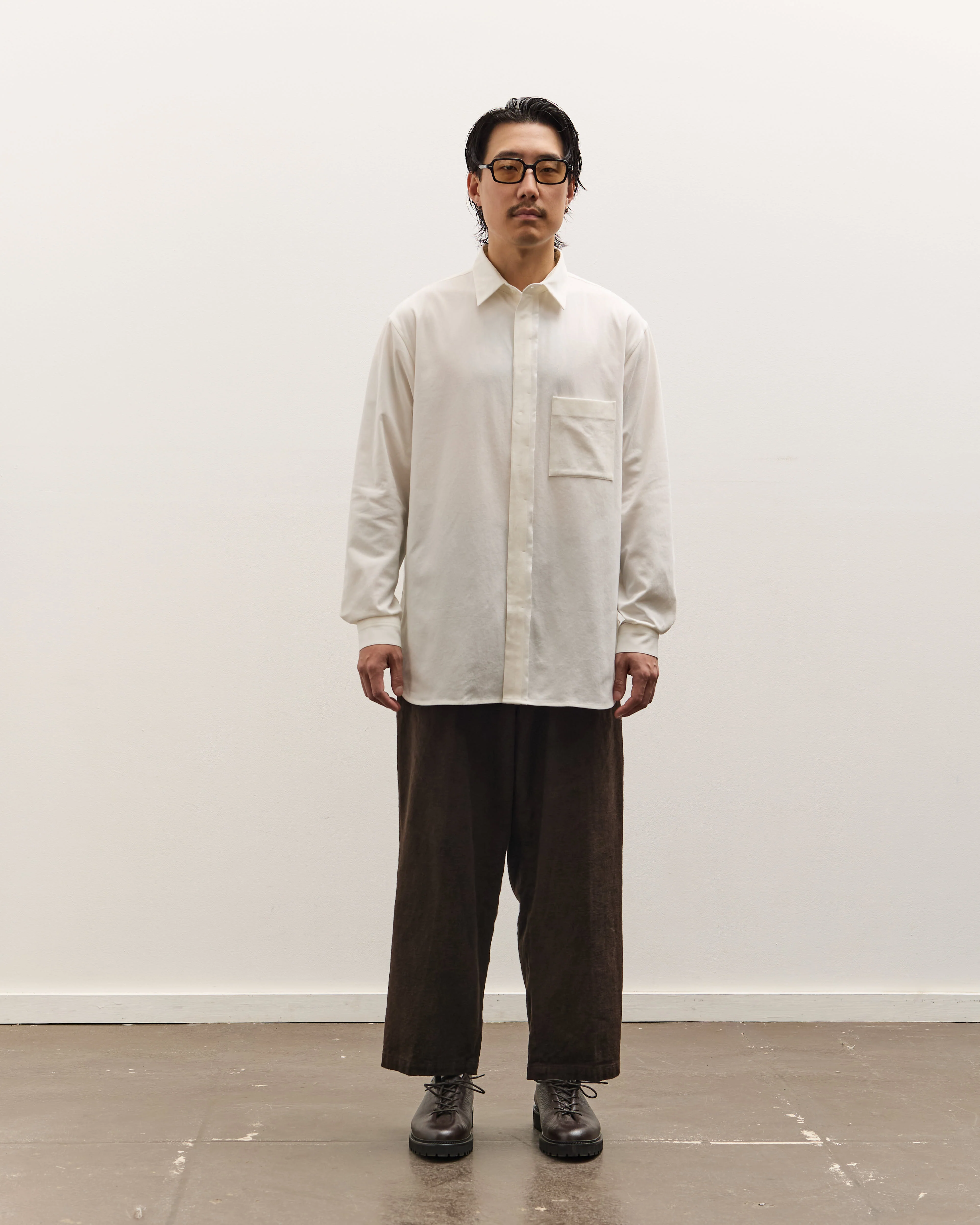 seya. Frilled Shirt Unisex, White - Image 3