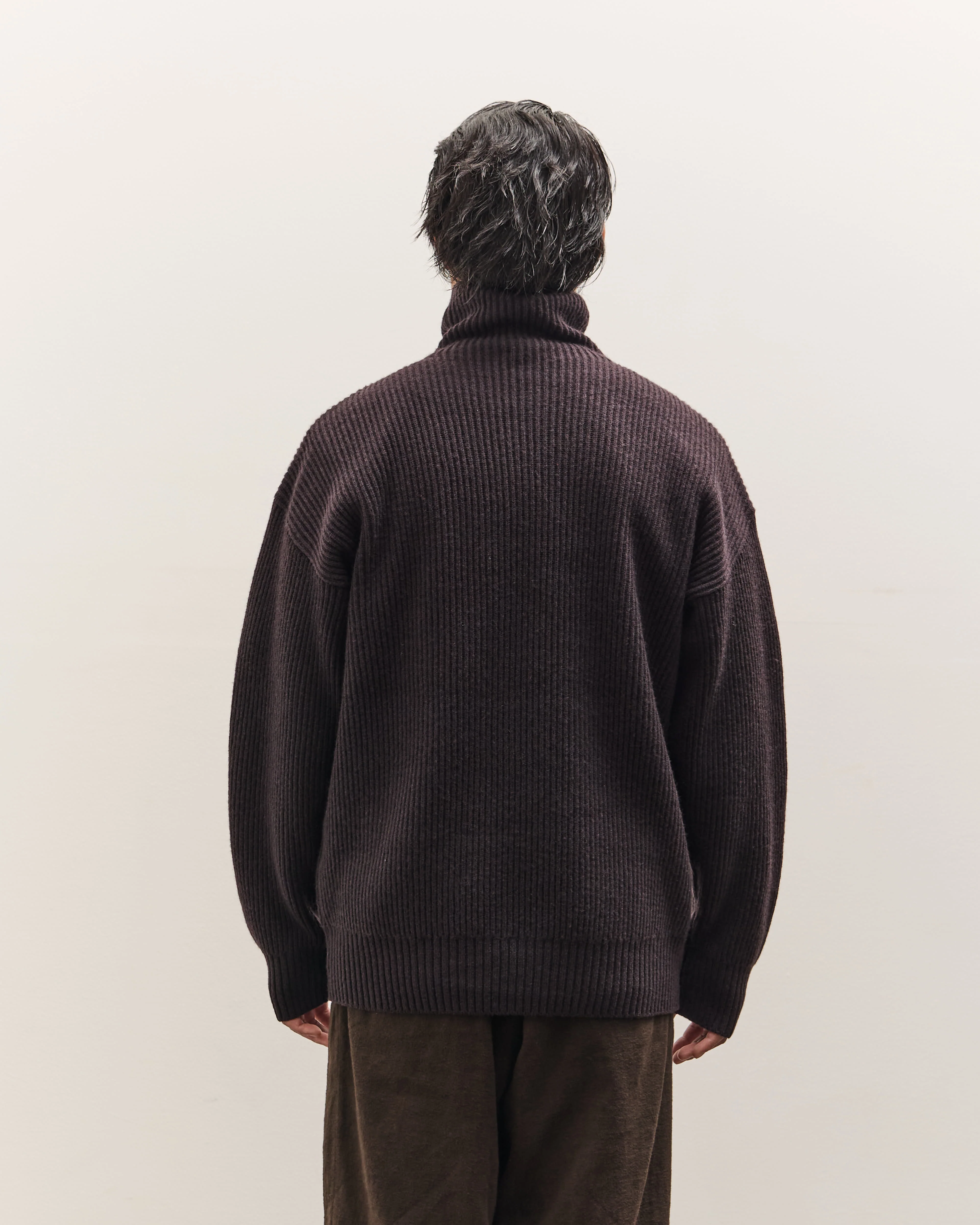 seya. Turtleneck Cloud Sweater Unisex, Ebony Black - Image 6