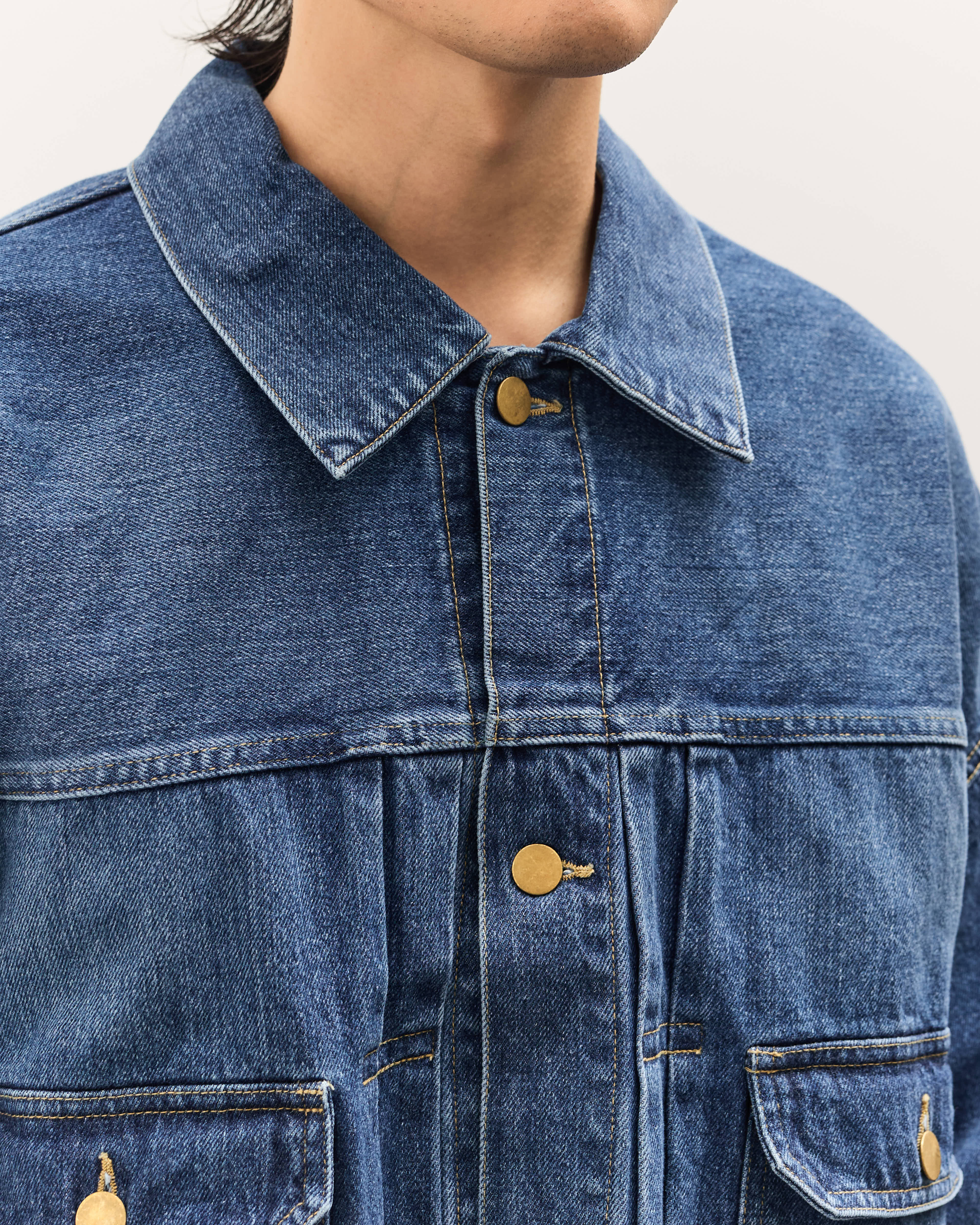Sillage Trucker Jacket, Denim Damaged - Image 9