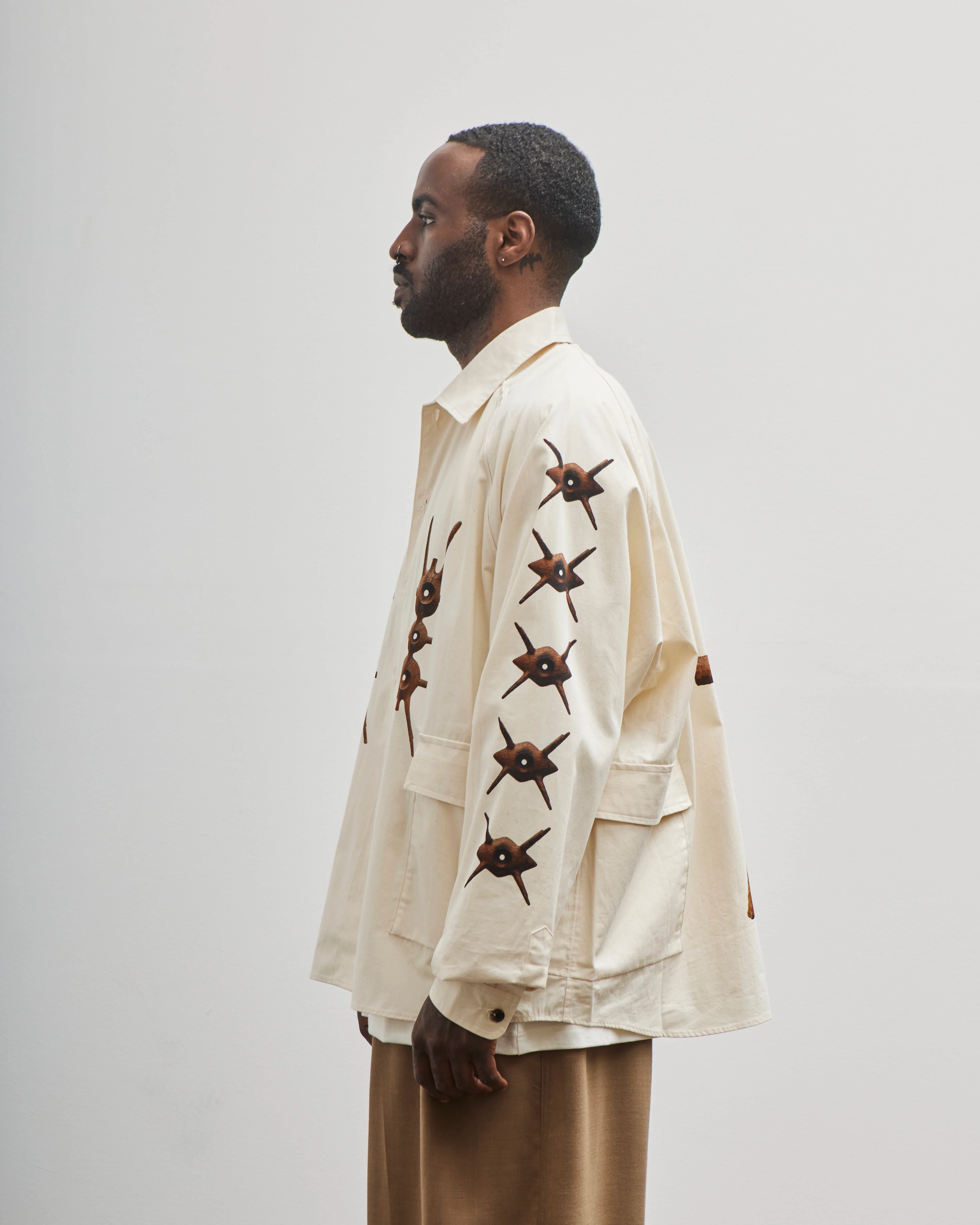 Sillage x Aleph Geddis Unisex Big Pocket Overshirt, Ivory - Image 6