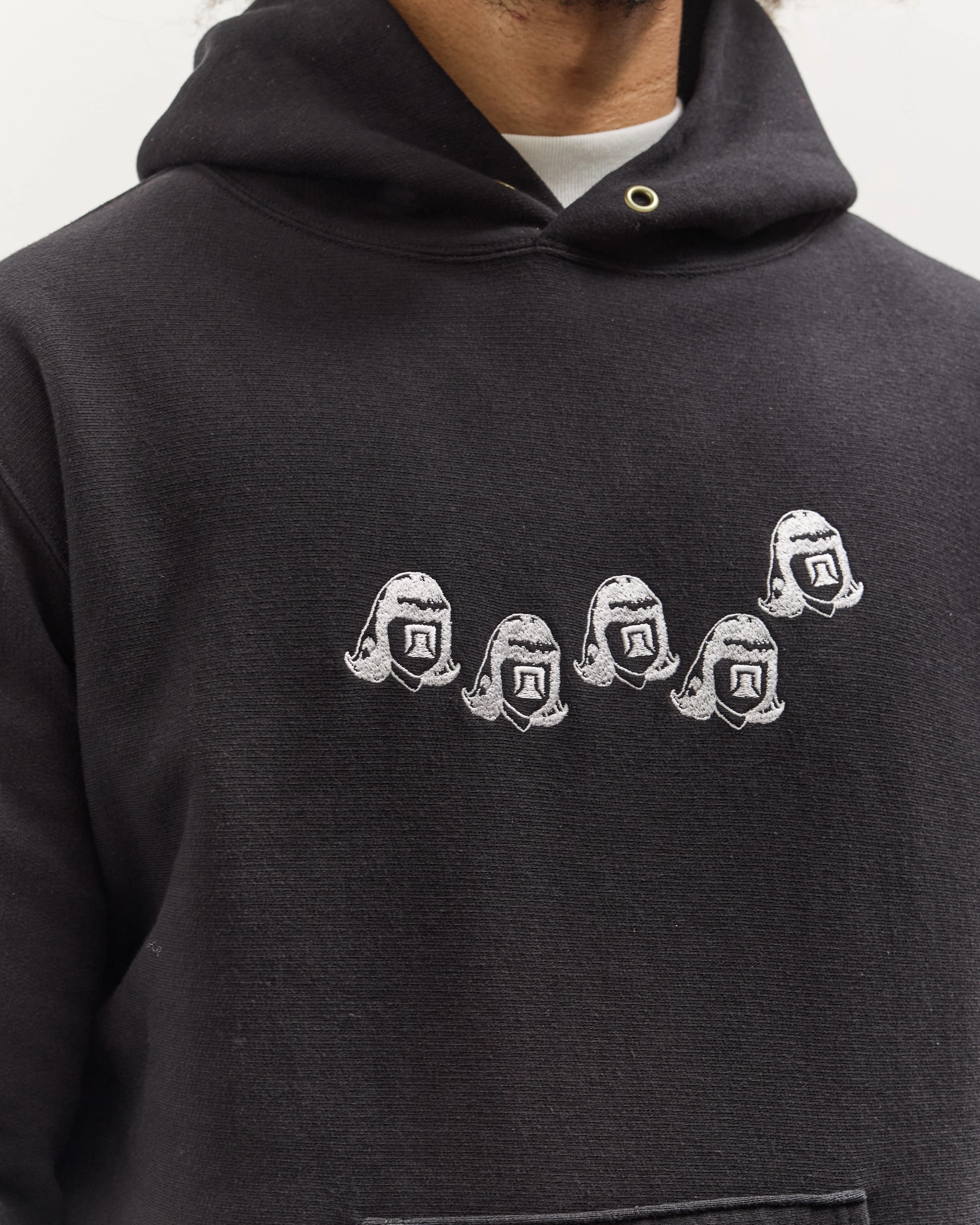 Tacoma Fuji Records Tacoma Fuji Multi Logo Hoodie, Black - Image 2