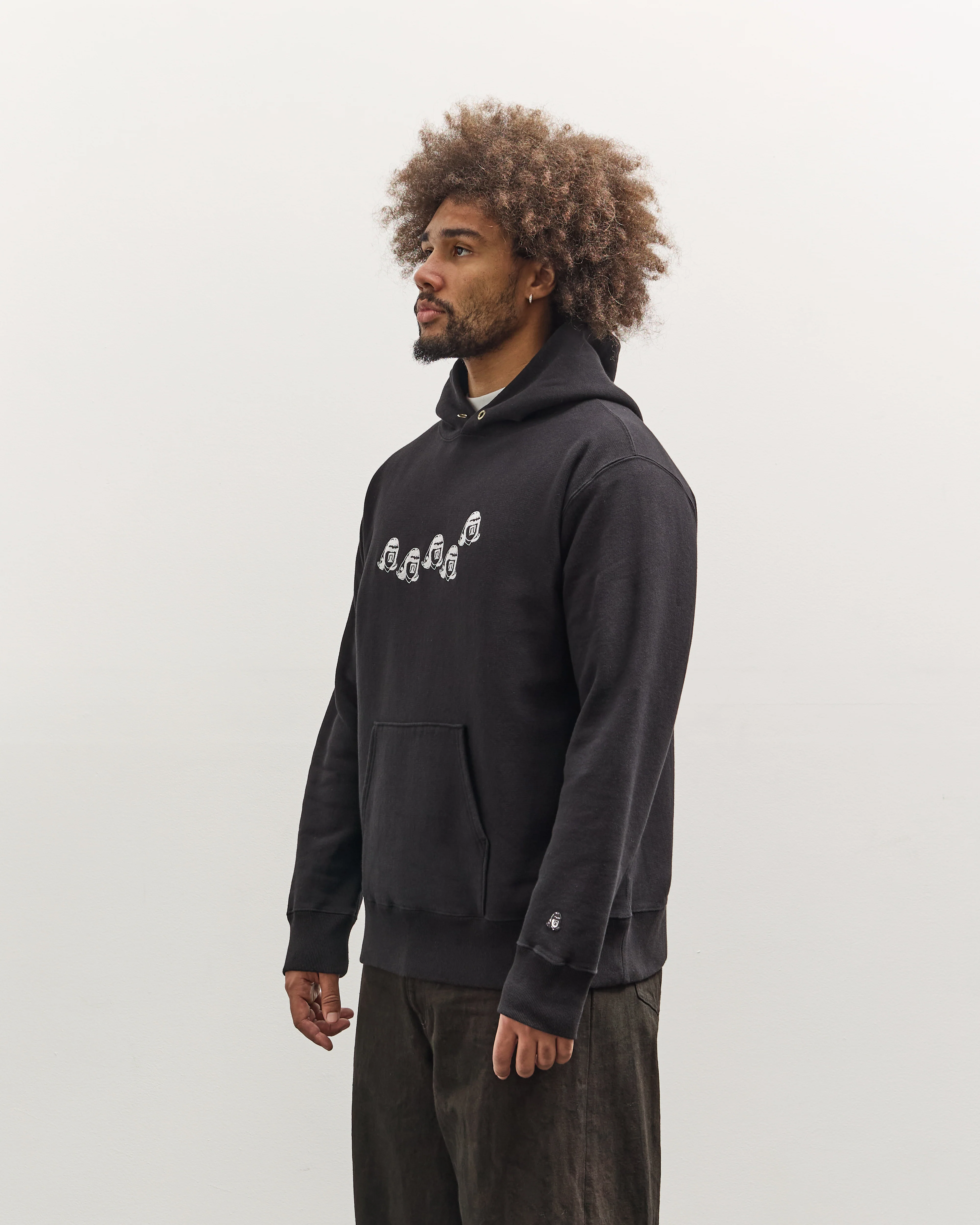 Tacoma Fuji Records Tacoma Fuji Multi Logo Hoodie, Black - Image 4