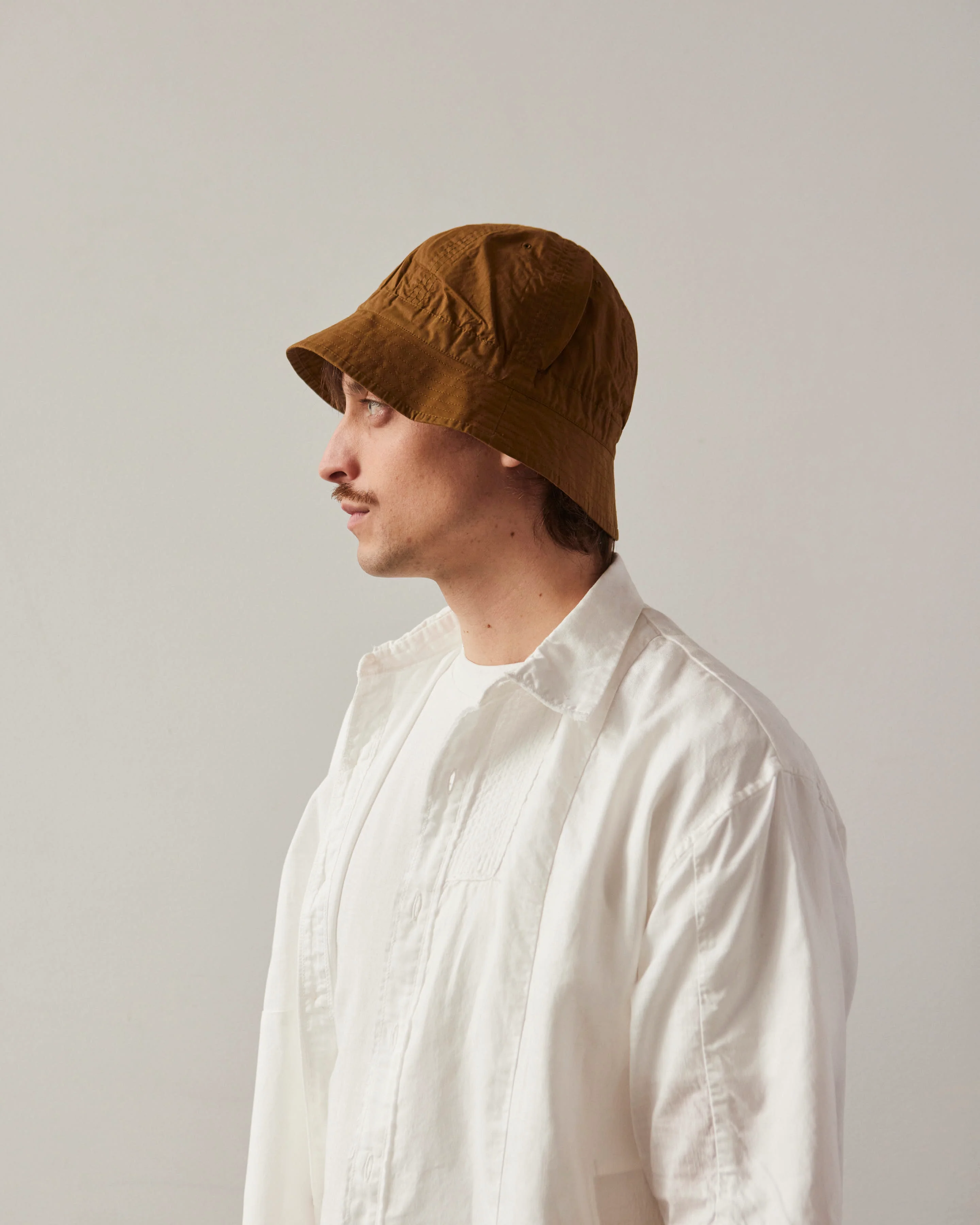 Universal Works Naval Hat, Breen Waxed Cotton - Image 4